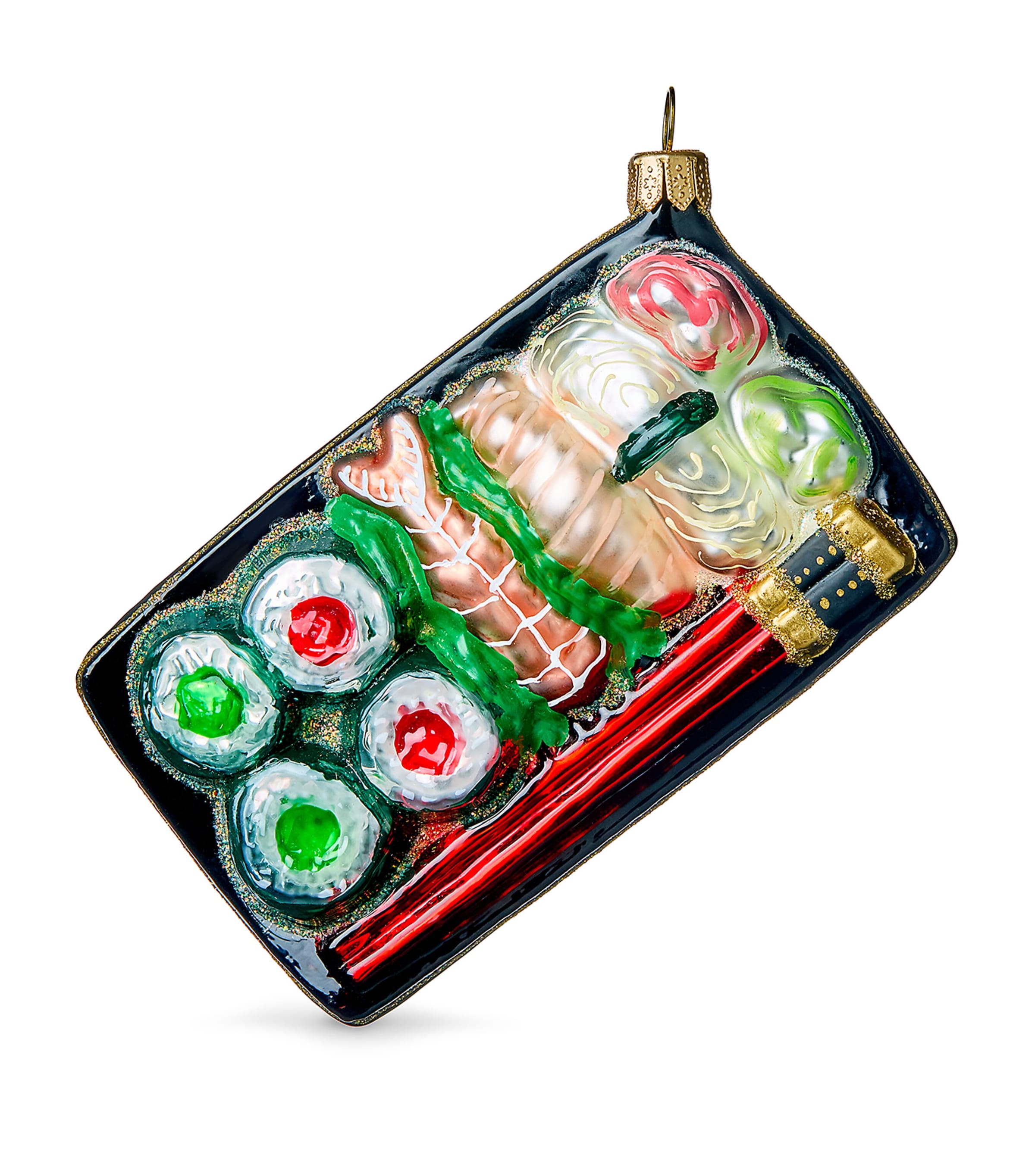 Harrods Glass Sushi Plate Tree Ornament