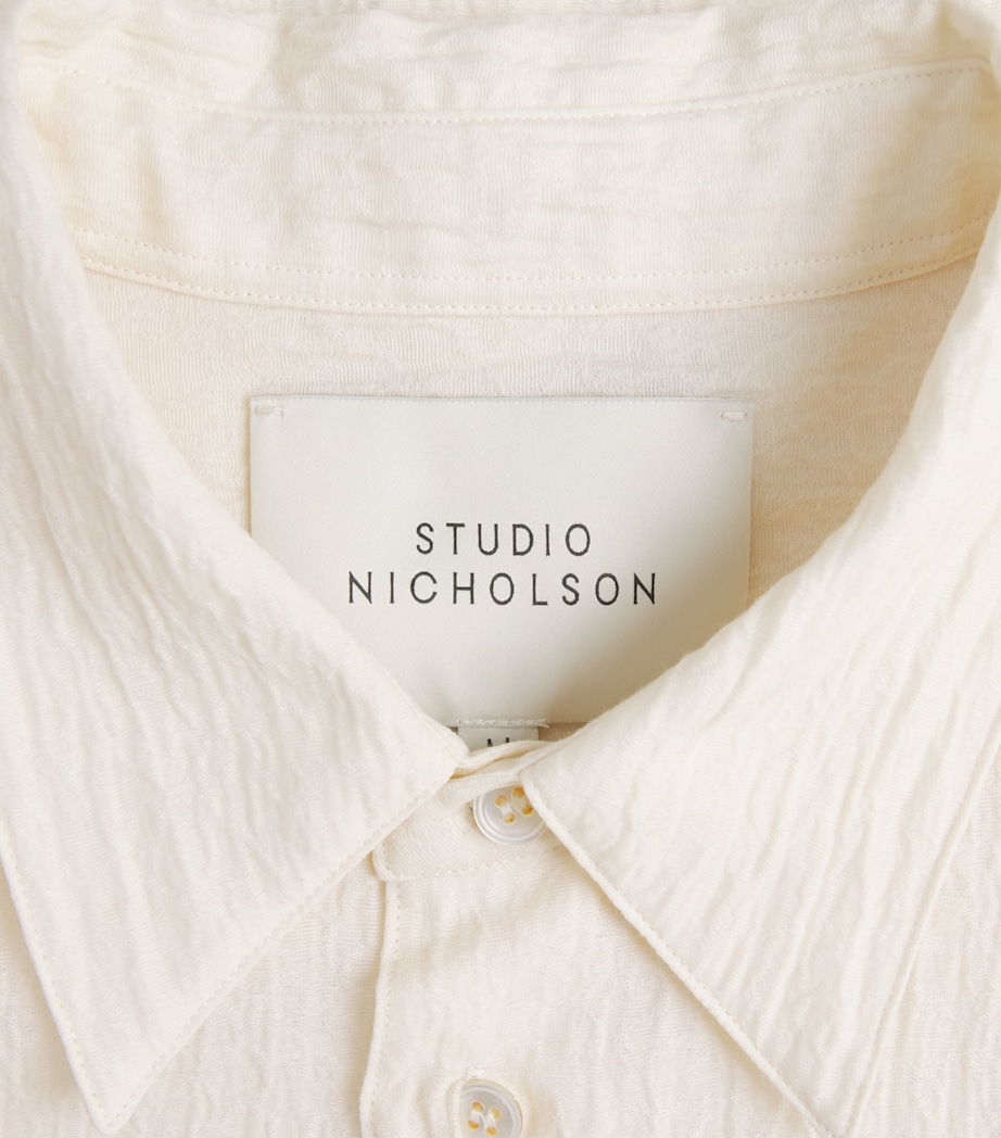 Cotton-Blend Oversized View Shirt MILK Image 5