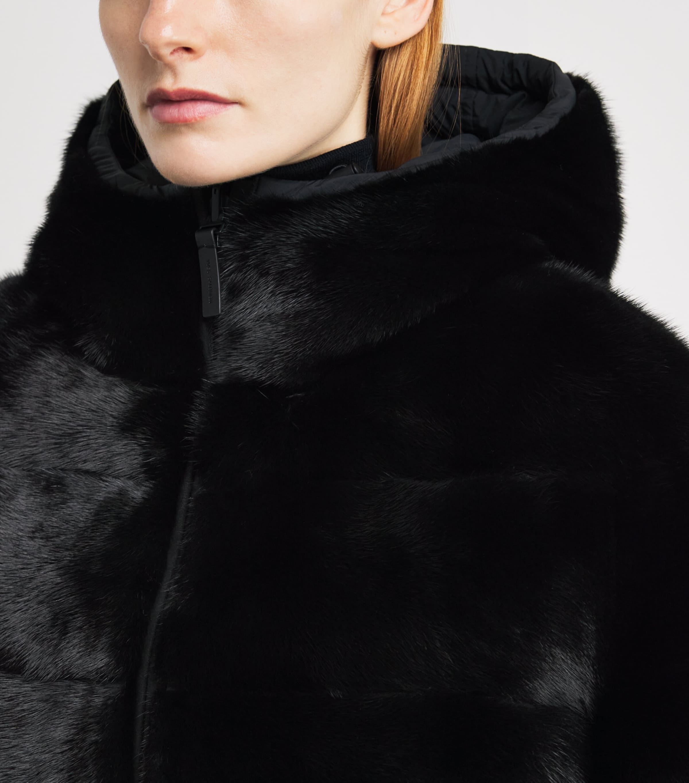 Down Mink Fur-Blend Reversible Jacket C99 Image 7