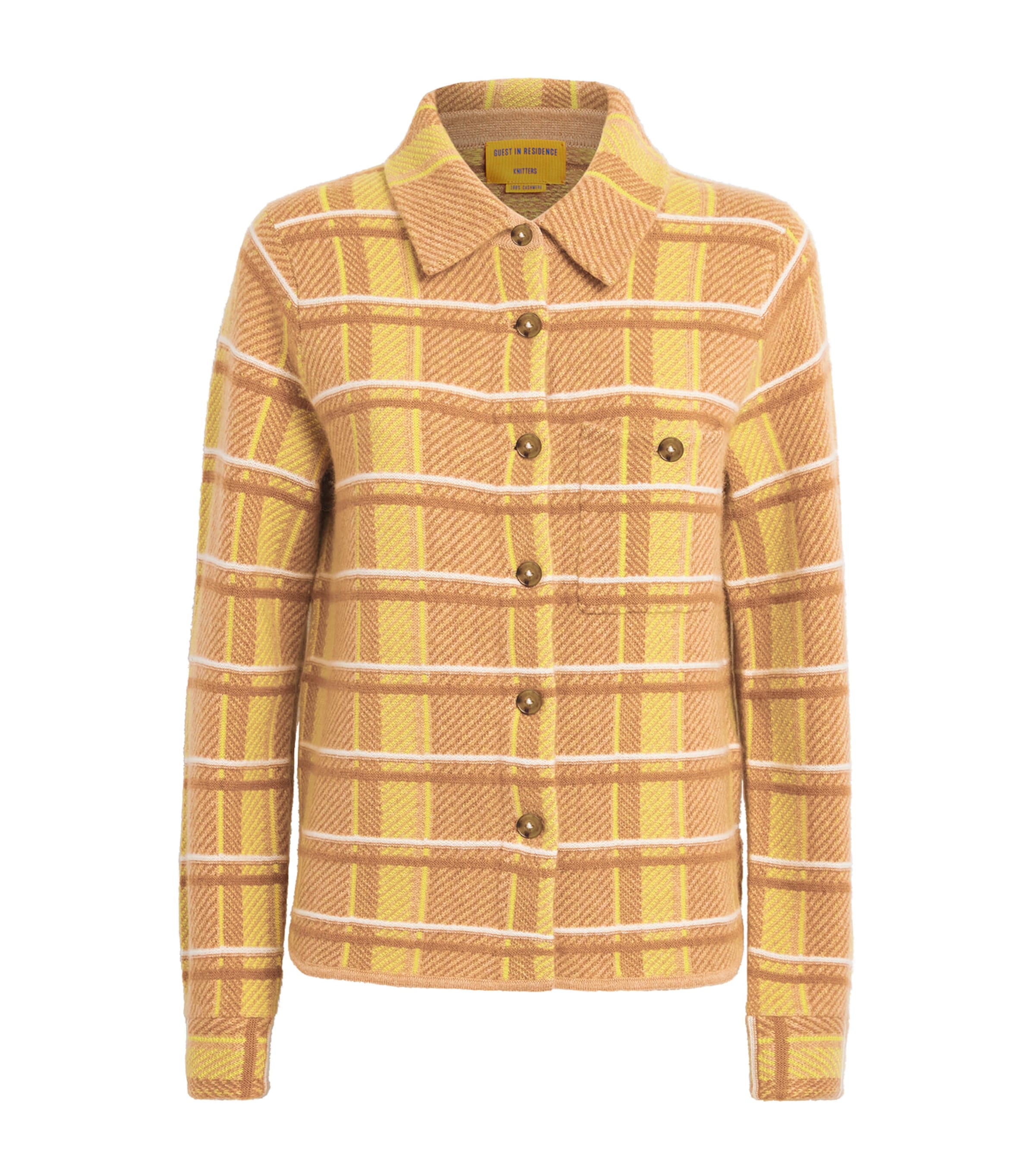 Guest In Residence Dylan Plaid Cashmere Shirt