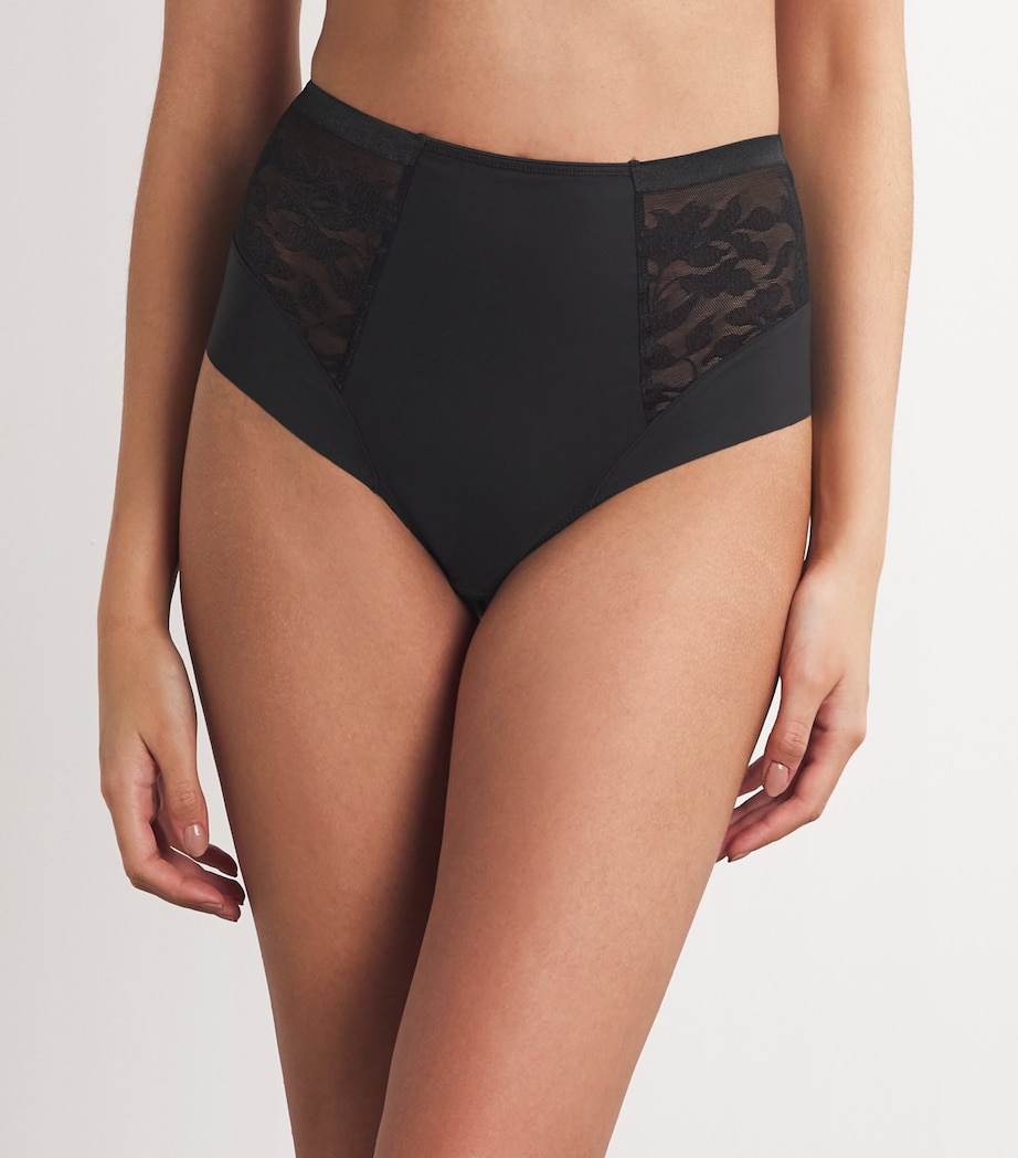 High-Waist Illusion Briefs BLK BLACK Image 2