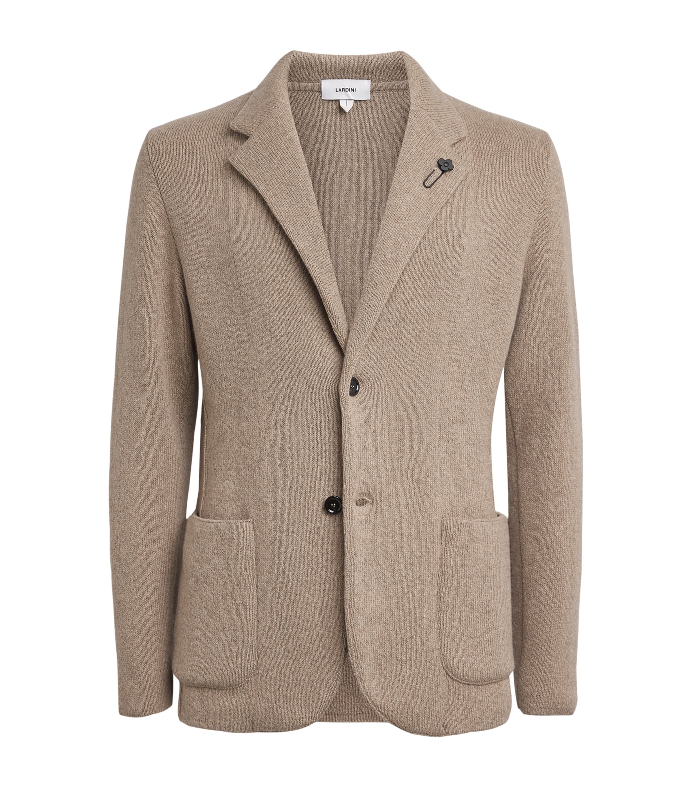 Lardini Cashmere Knit Blazer Taupe