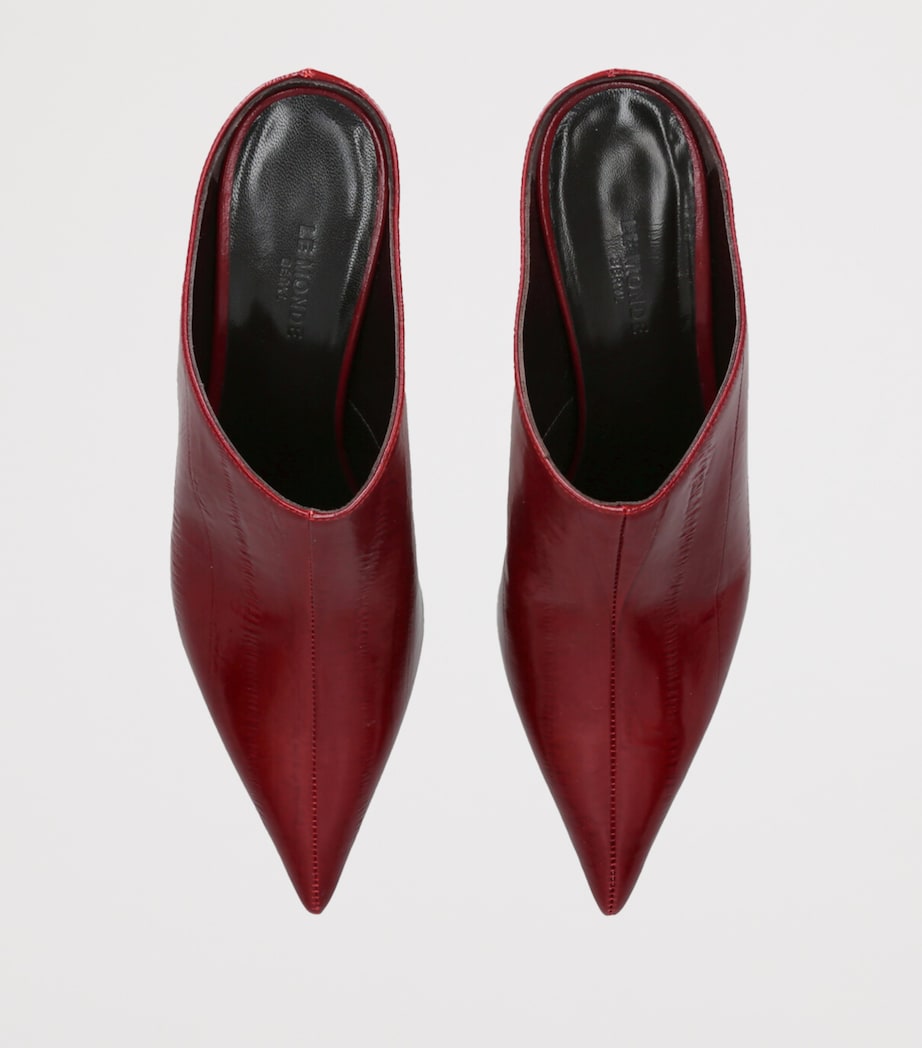 Le Monde Beryl Patent Leather Lou Heeled Mules 50 Red/dark Image 4
