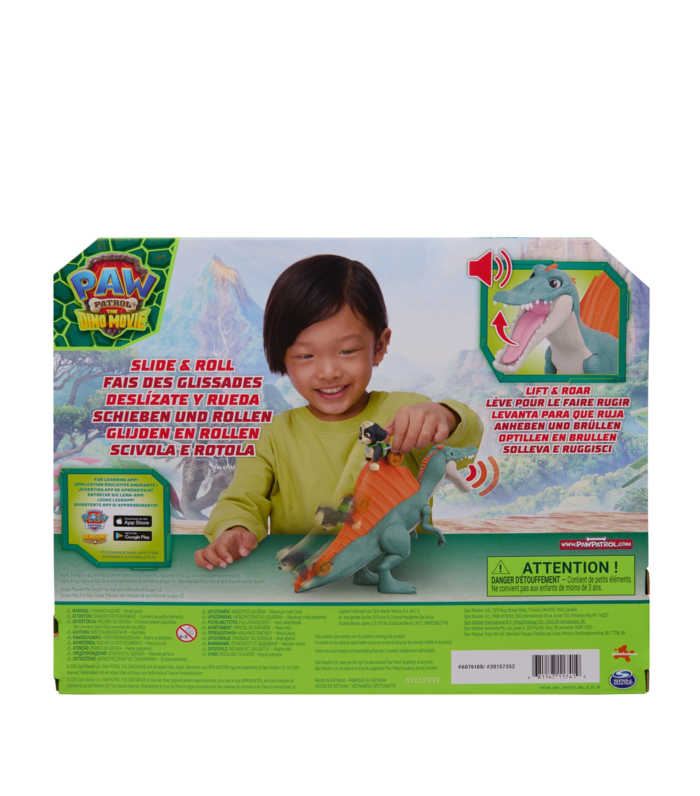 PAW Patrol PAW Patrol: The Dino Movie, Rise & Roll Dino Set Image 3