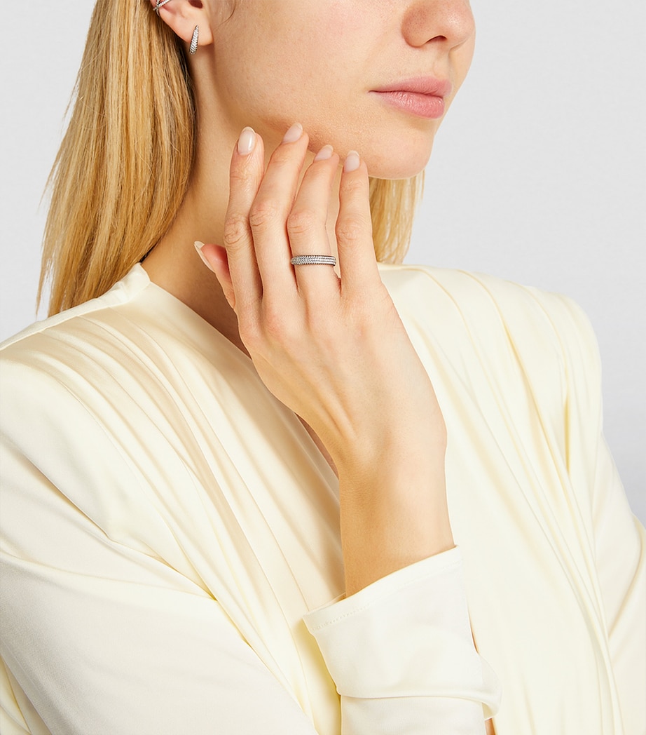 Eva Fehren Blackened White Gold and Diamond Kissing Claw Ring White Gold Image 4