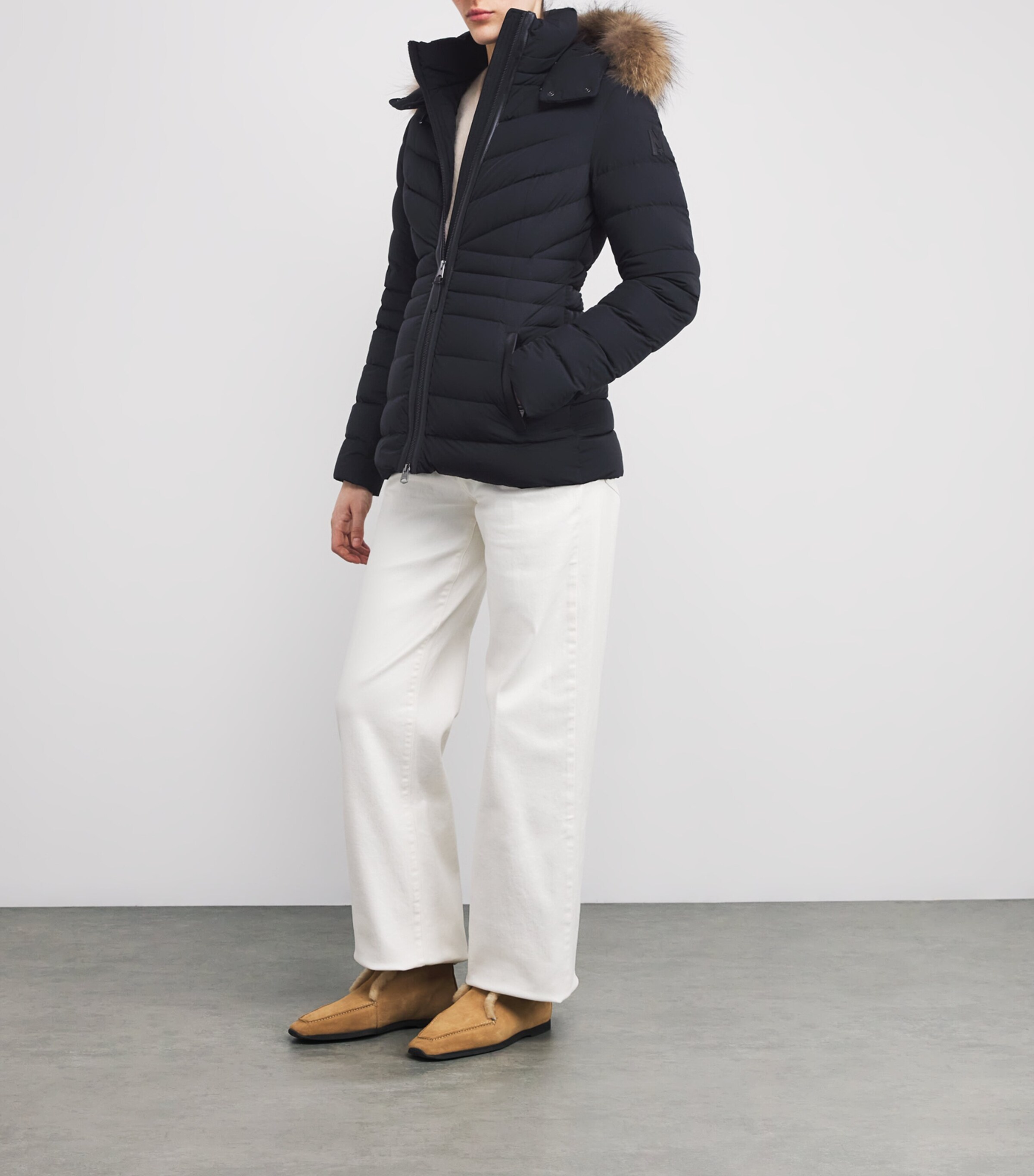 Down-Padded Patsy-F Quilted Jacket BLACK Image 2