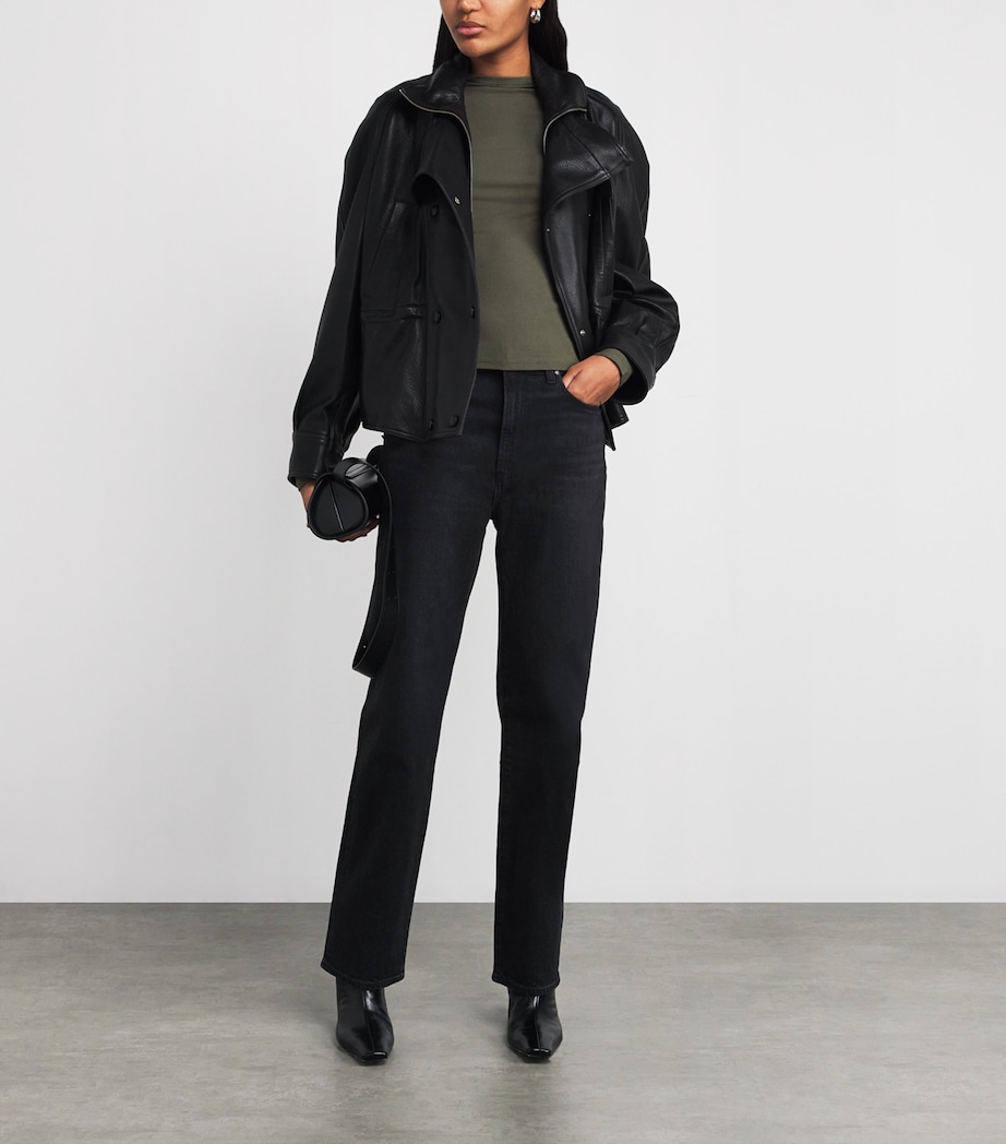 Stevie High-Rise Straight Jeans BLACK VOID Image 2