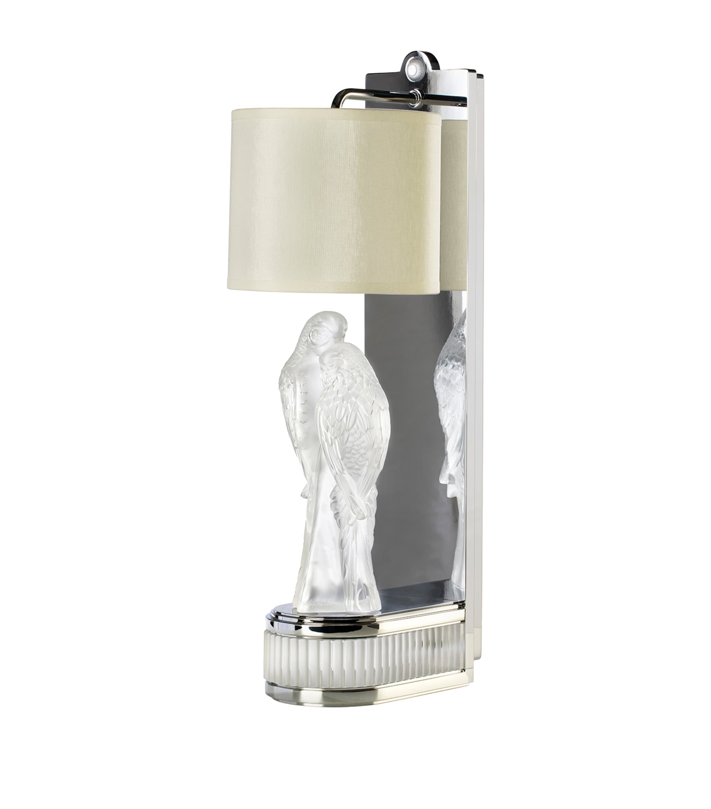 Lalique 2 Perruches Wall Lamp In Metallic