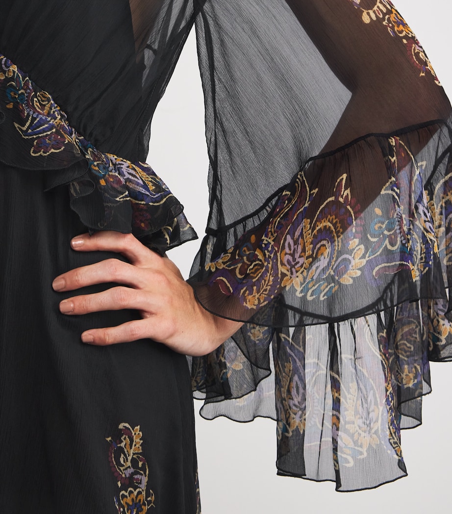 Silk Paisley Maxi Dress X0812 Image 6