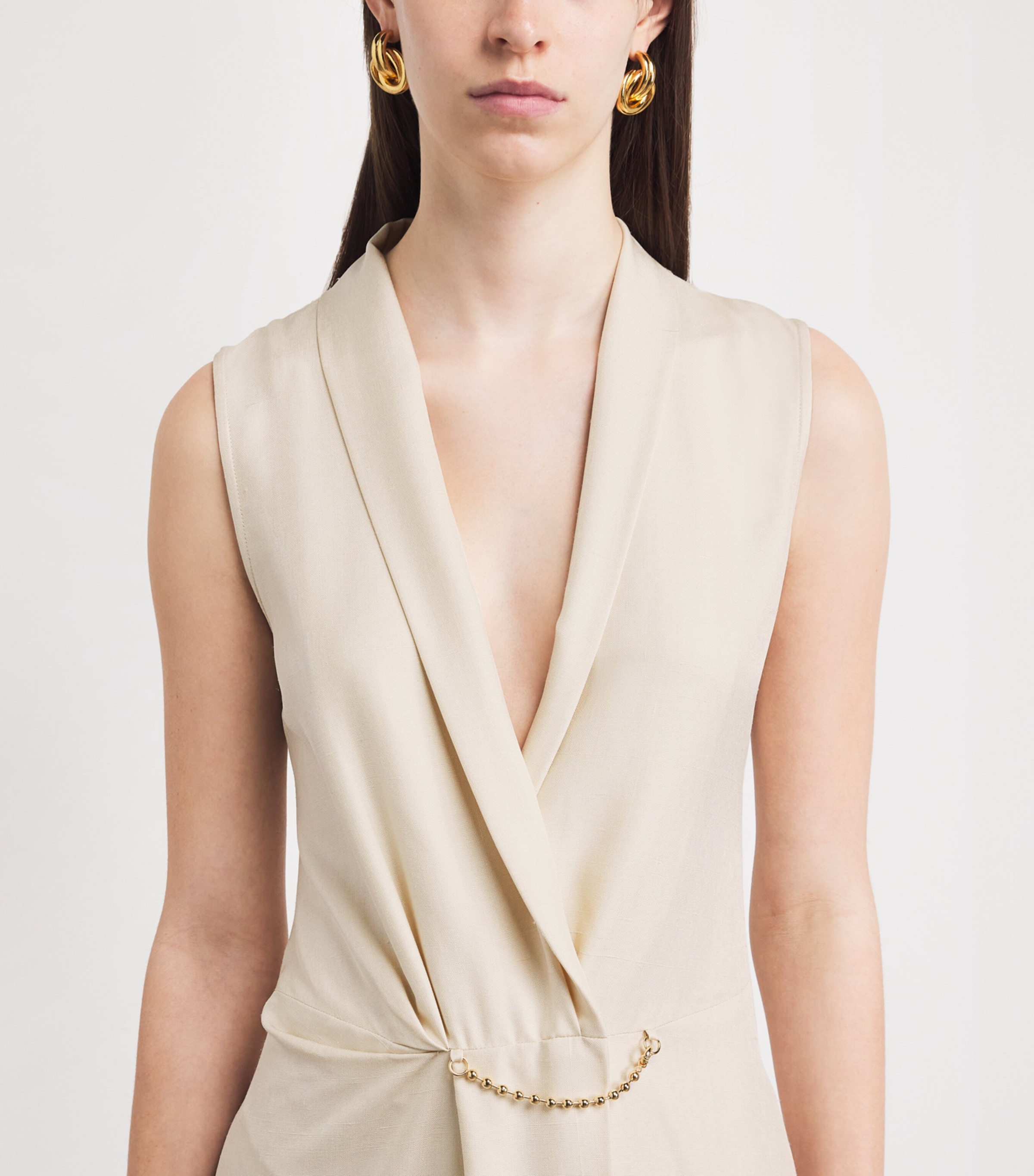 RETORI Womens Silk Wrap Maxi Dress Butter Image 5