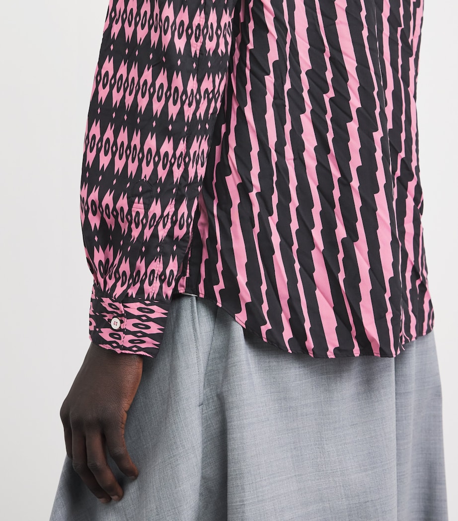 Comme Des Garçons Homme Plus Mens Printed Relaxed Shirt Pink/black Image 3