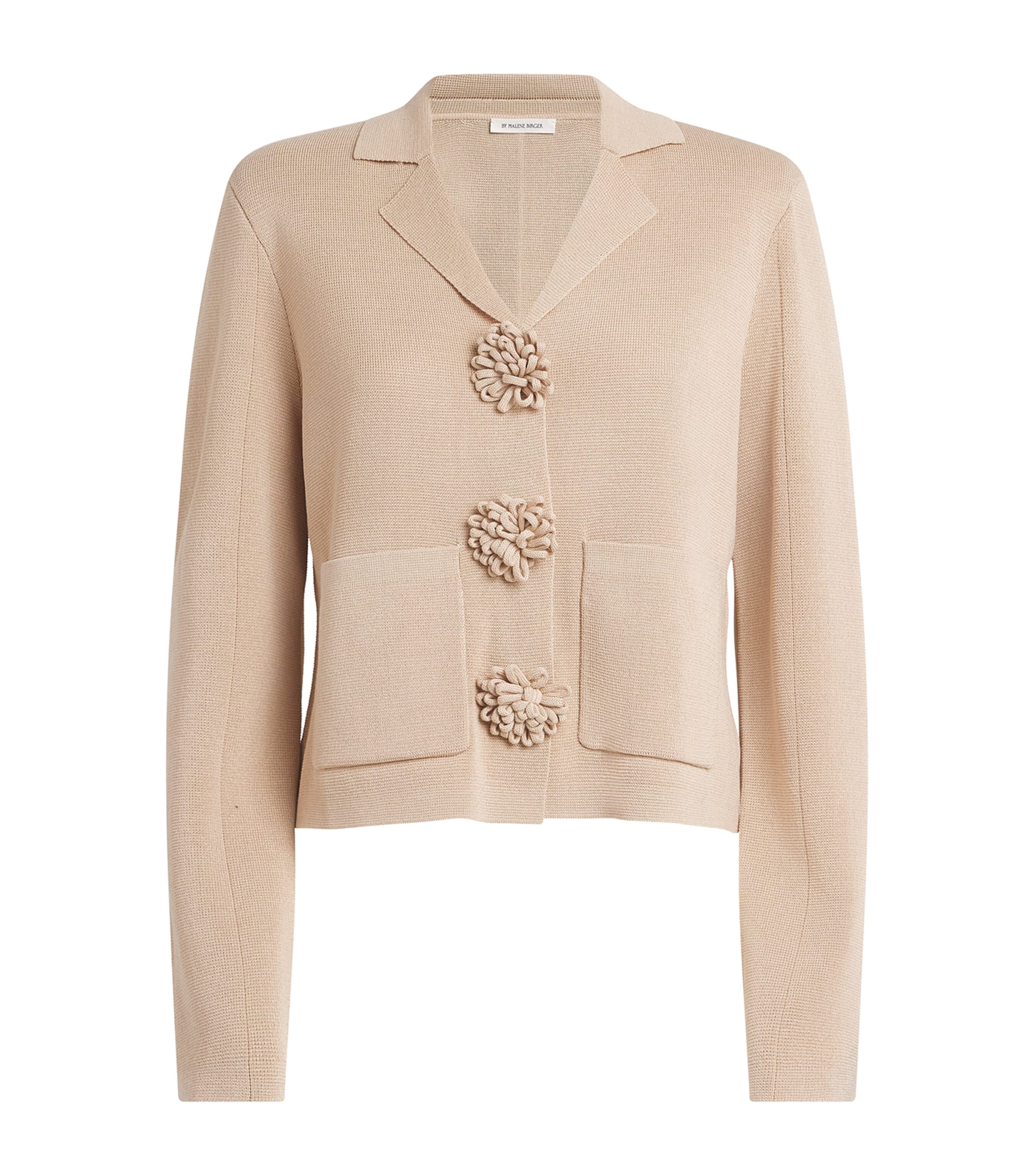 Shop By Malene Birger Appliqué Rosa Cardigan In Ivory