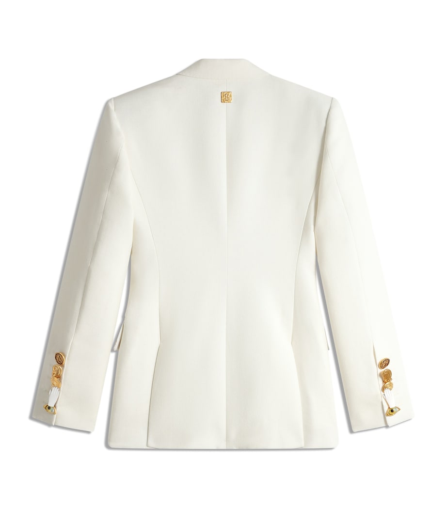 Schiaparelli Womens Measuring Tape Jacket White Image 6