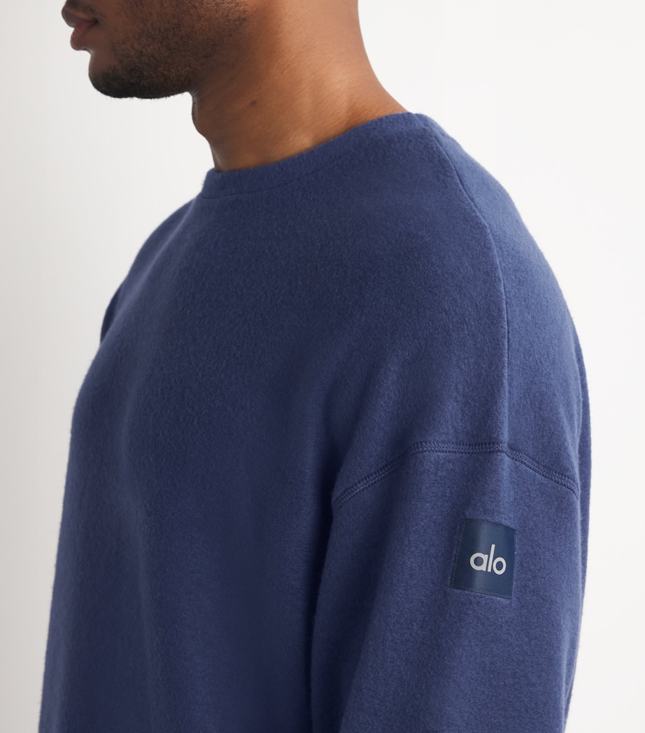 Alo Yoga Mens Triumph Restore Sweatshirt Navy Image 6