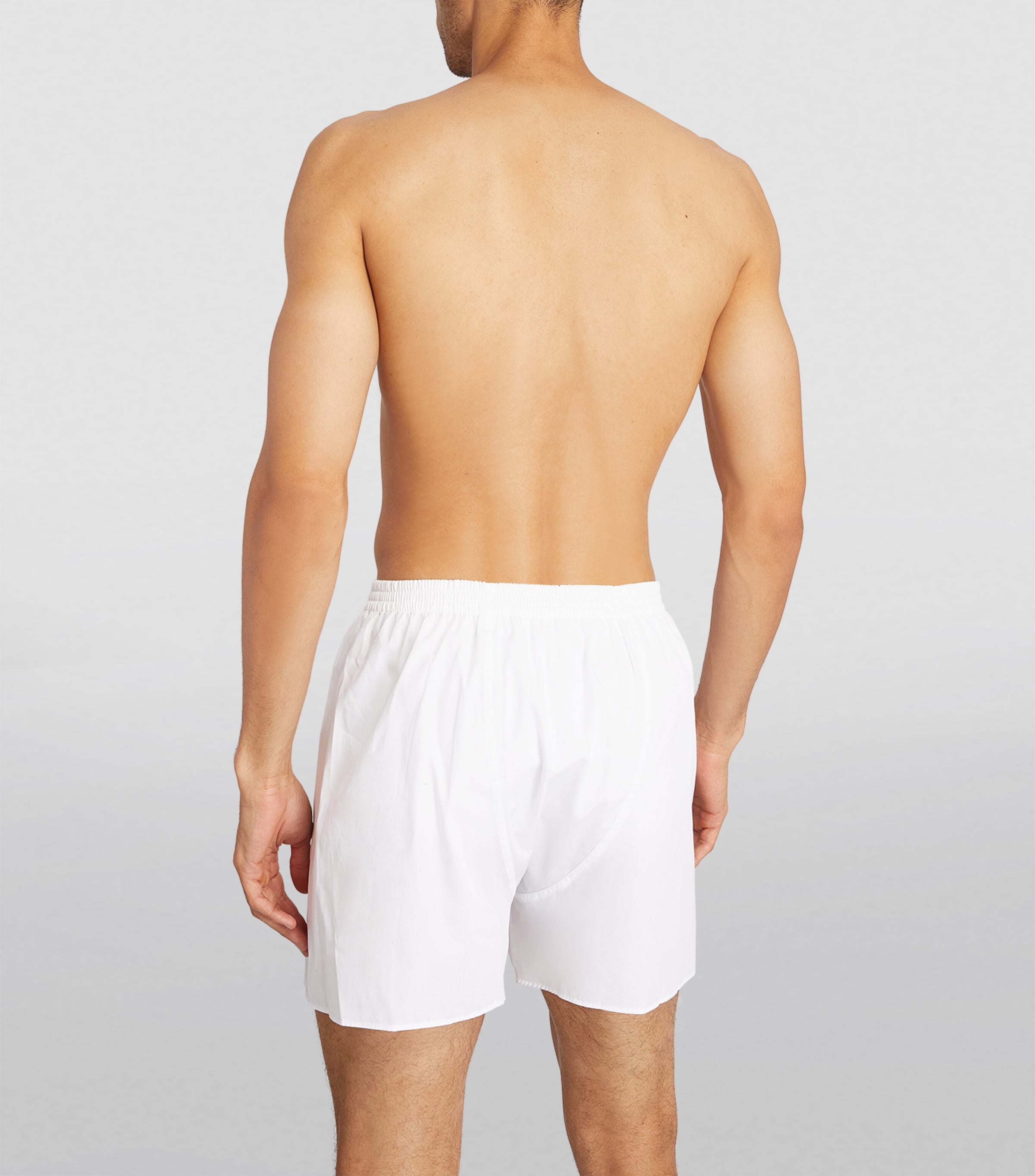 Cotton Woven Boxers 001 WHITE Image 3