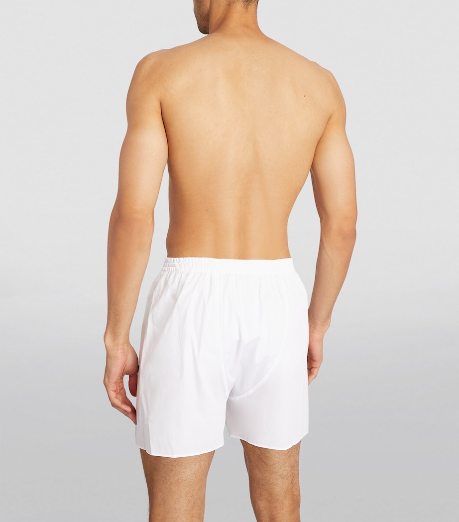 Cotton Woven Boxers 001 WHITE Image 3