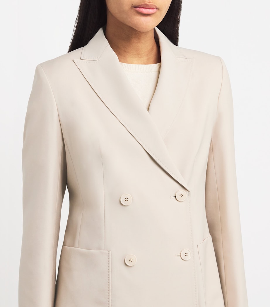Virgin Wool Double-Breasted Blazer SAND Image 6