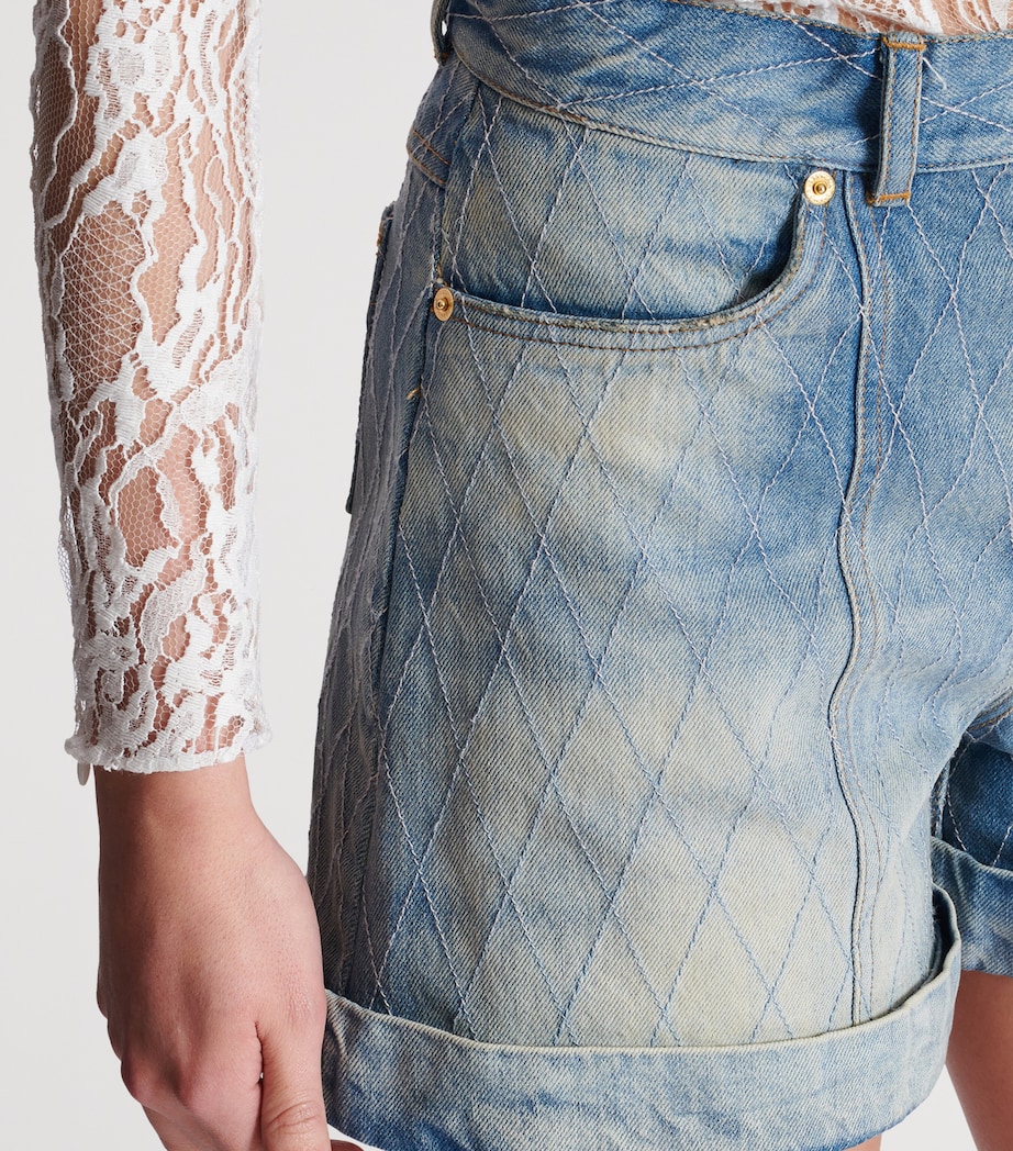 Diamond Denim Shorts 6FC BLEU JEAN CLAIR Image 7