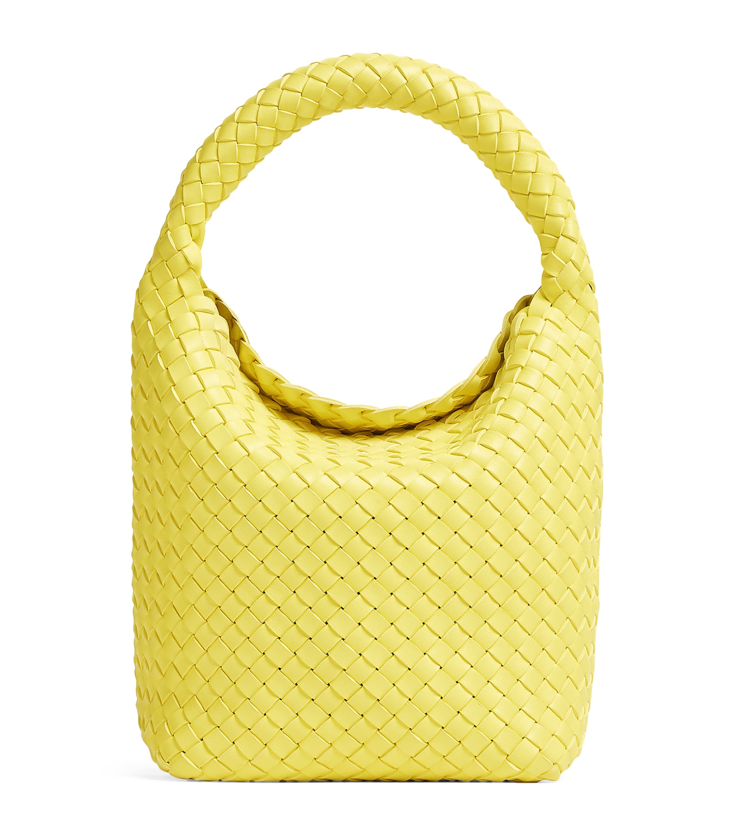 Bottega Veneta Leather Cabat Shoulder Bag In Yellow