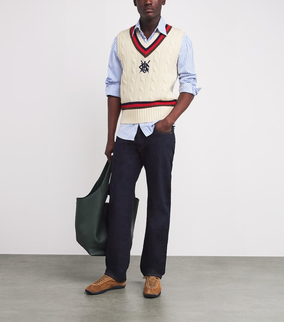 Wool-Blend Cricket Sweater Vest NATURAL Image 2