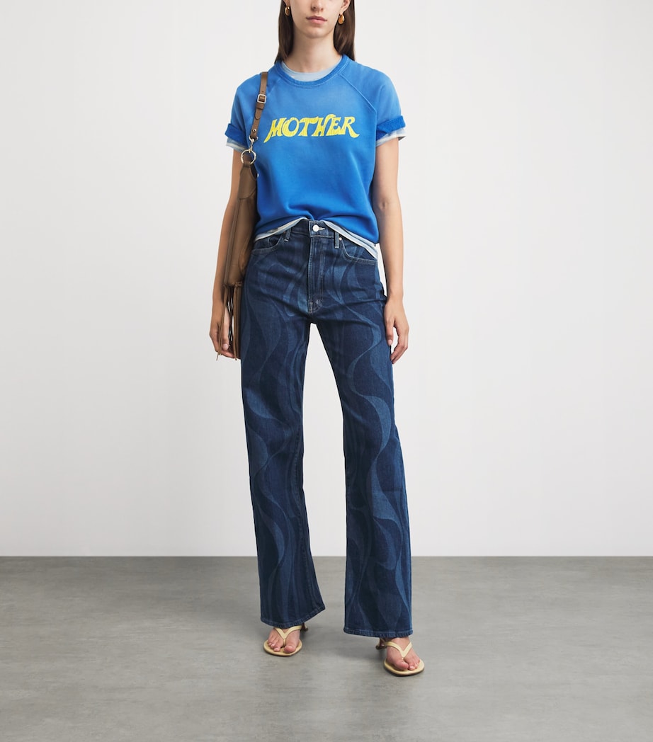 MOTHER Womens Cotton The Concert T-Shirt Mother Swirl Image 2