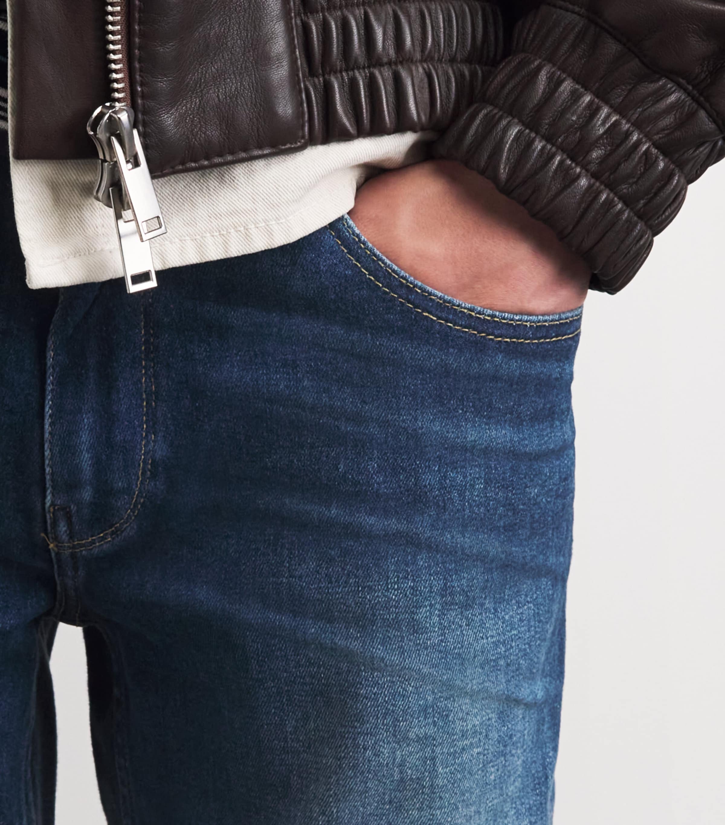 PAIGE Mens Federal Slim Jeans Cartwright Image 3