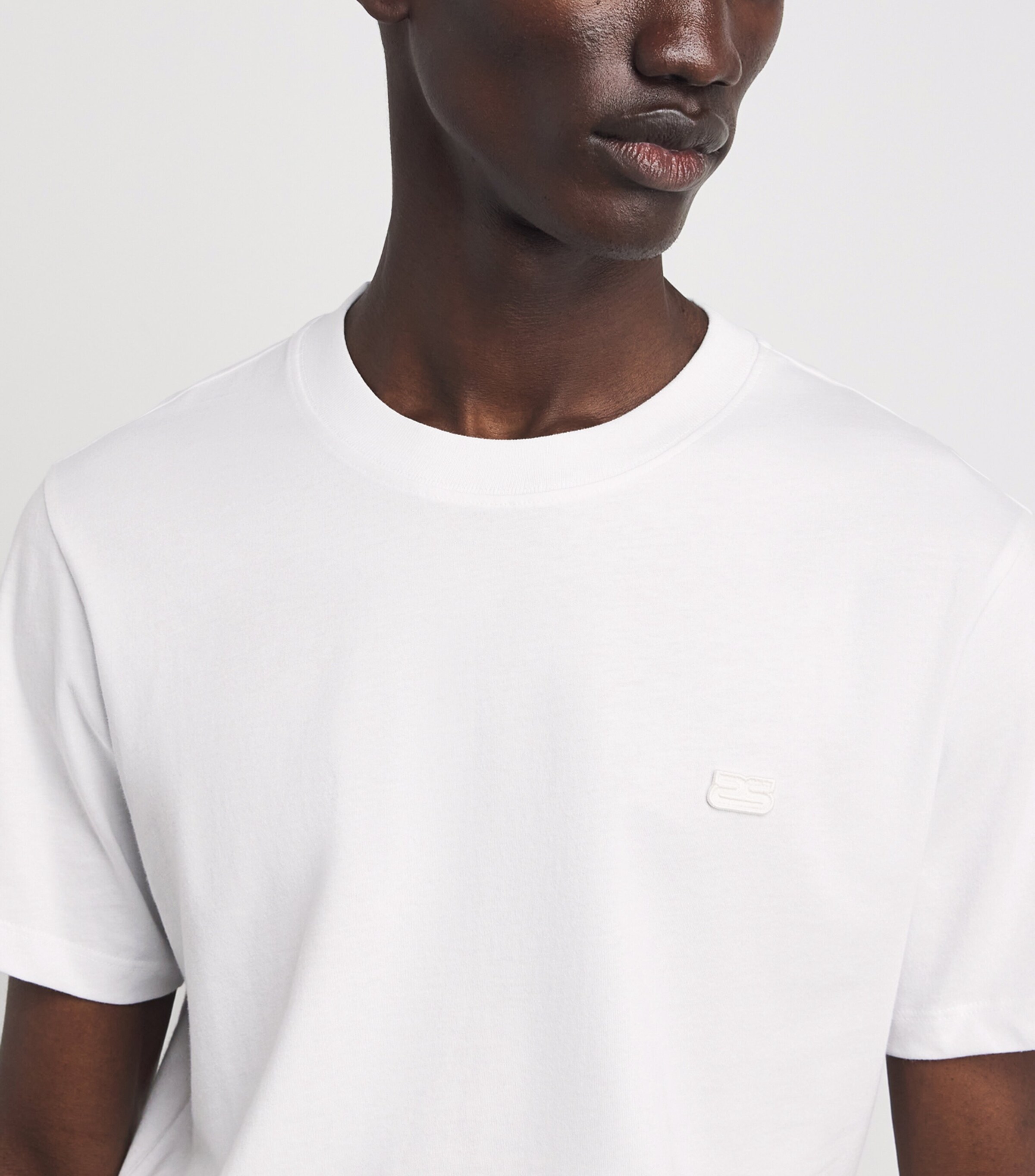 Sandro Paris Mens Cotton Logo T-Shirt White Image 3