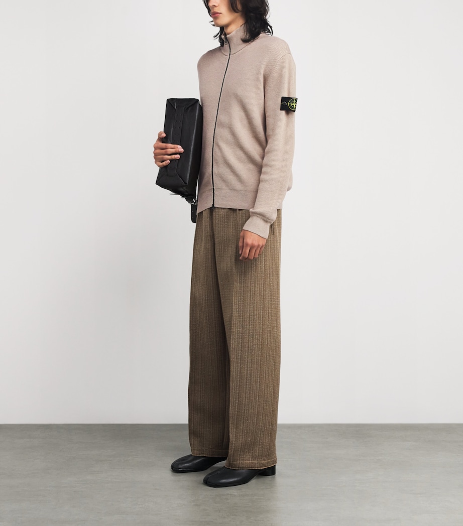 Organic Cotton Zip-Up Sweater V0M9A Image 2