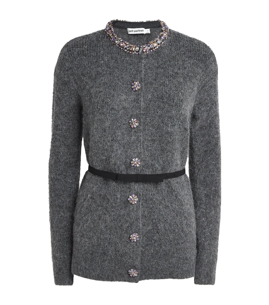 Crystal-Embellished Cardigan GREY Image 1