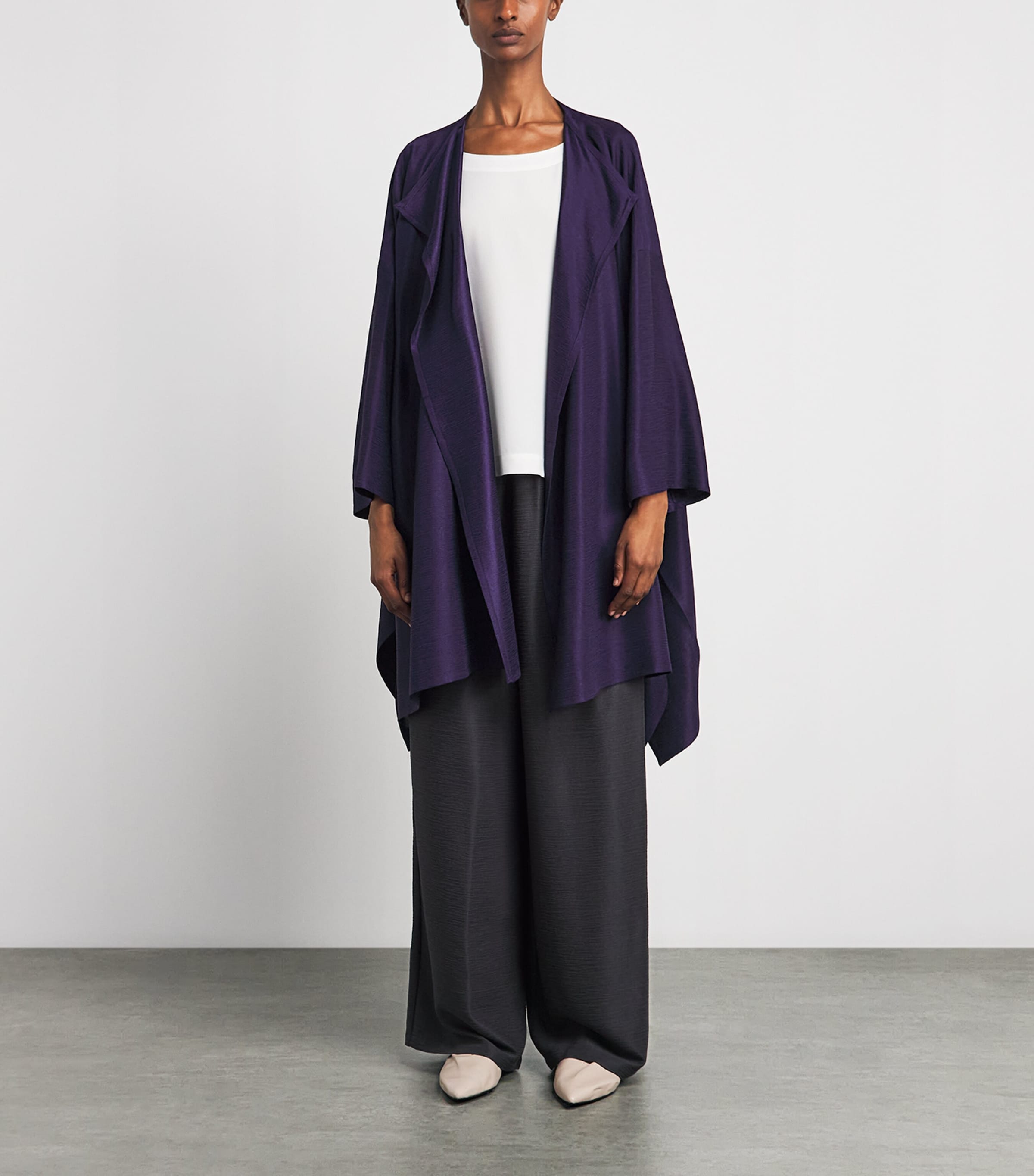Eskandar Womens Silk Plissé Jacket Tincture Image 4