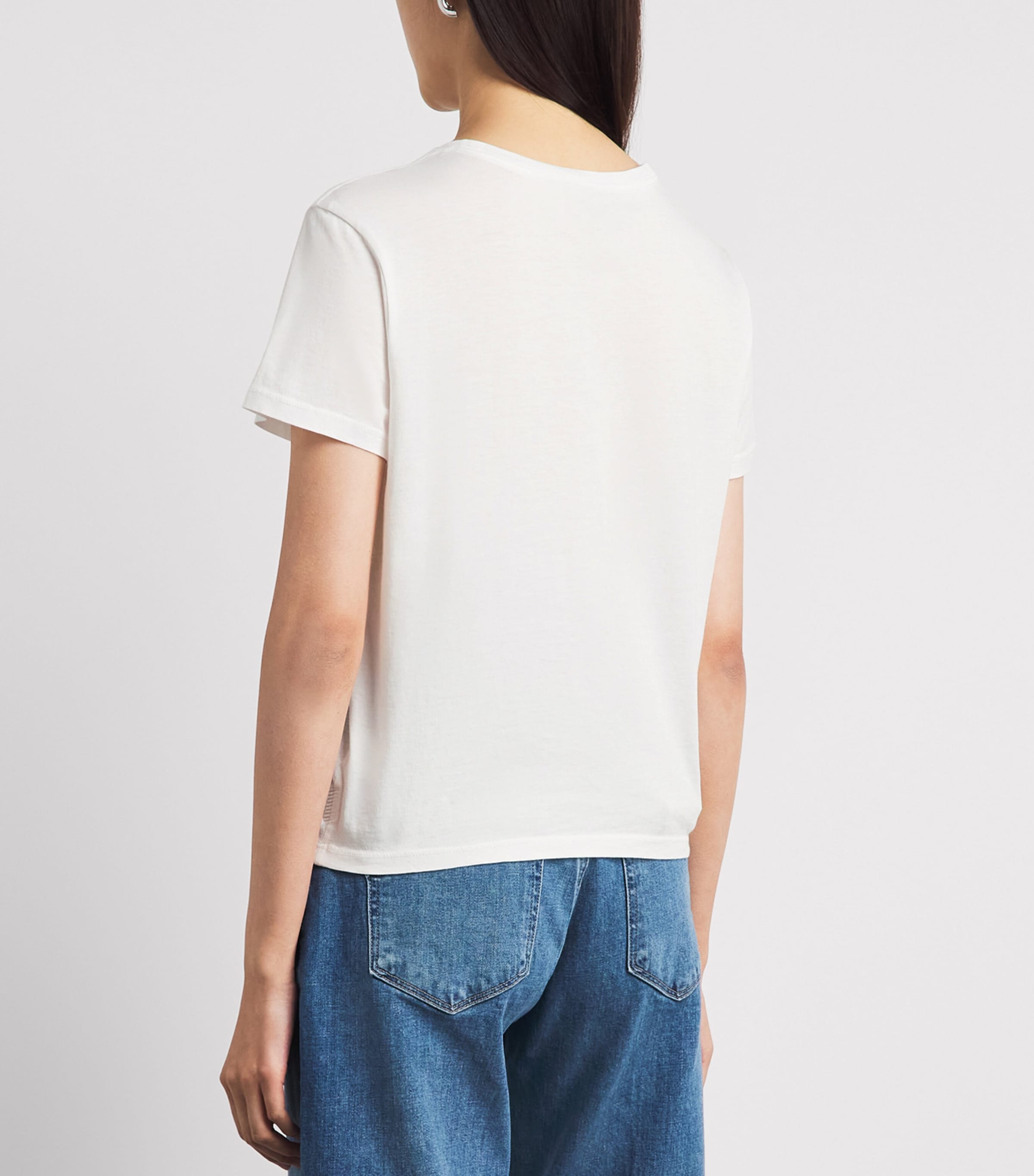 PAIGE Womens Cotton Haven T-Shirt White Image 5