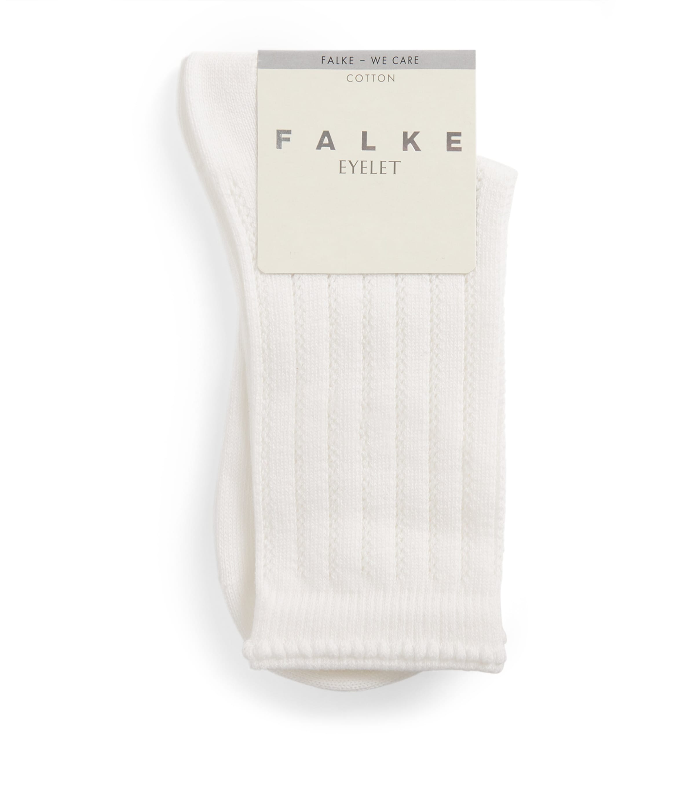 Falke Womens Eyelet Ankle Socks White Image 1