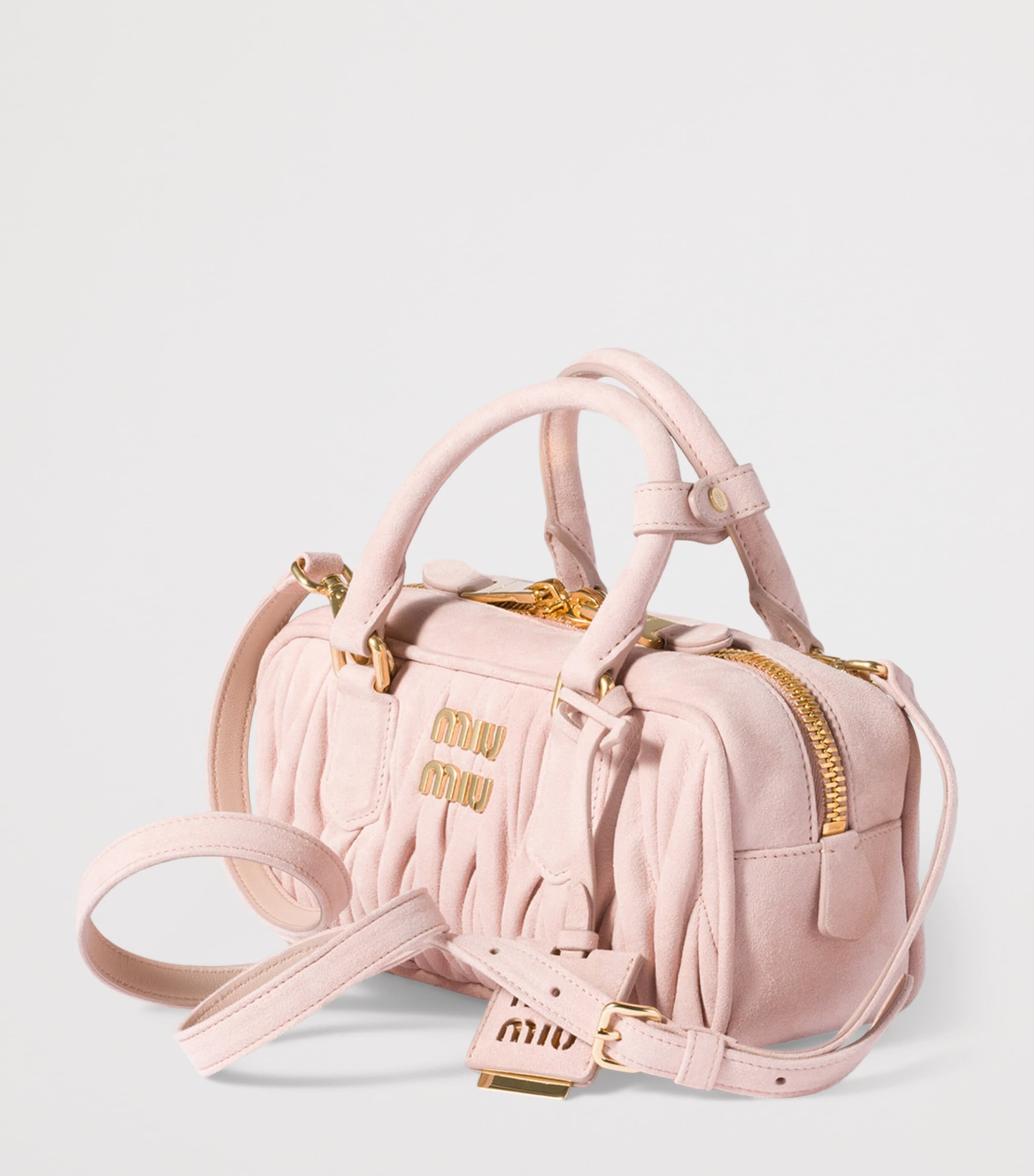 Matelassé Suede Arcadie Top-Handle Bag F0924 Image 2