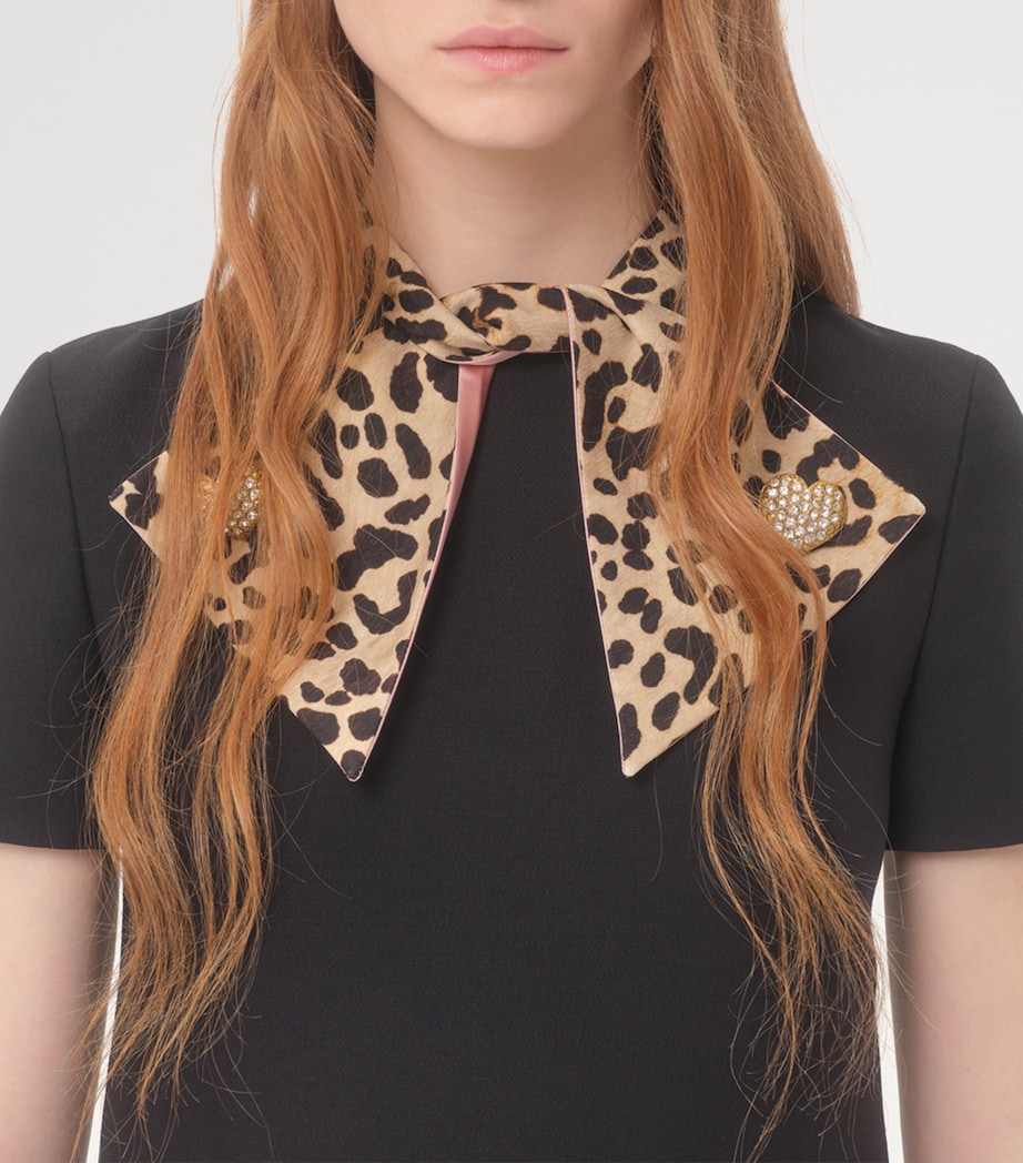 Wool-Silk Leopard-Tie Mini Dress BNH Image 2