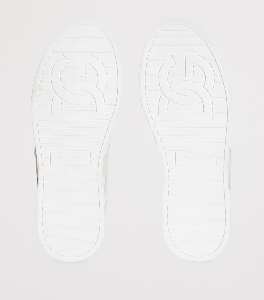 Dolce&Gabbana Leather-Panelled Logo Sneakers Bianco/ghiacci Image 5