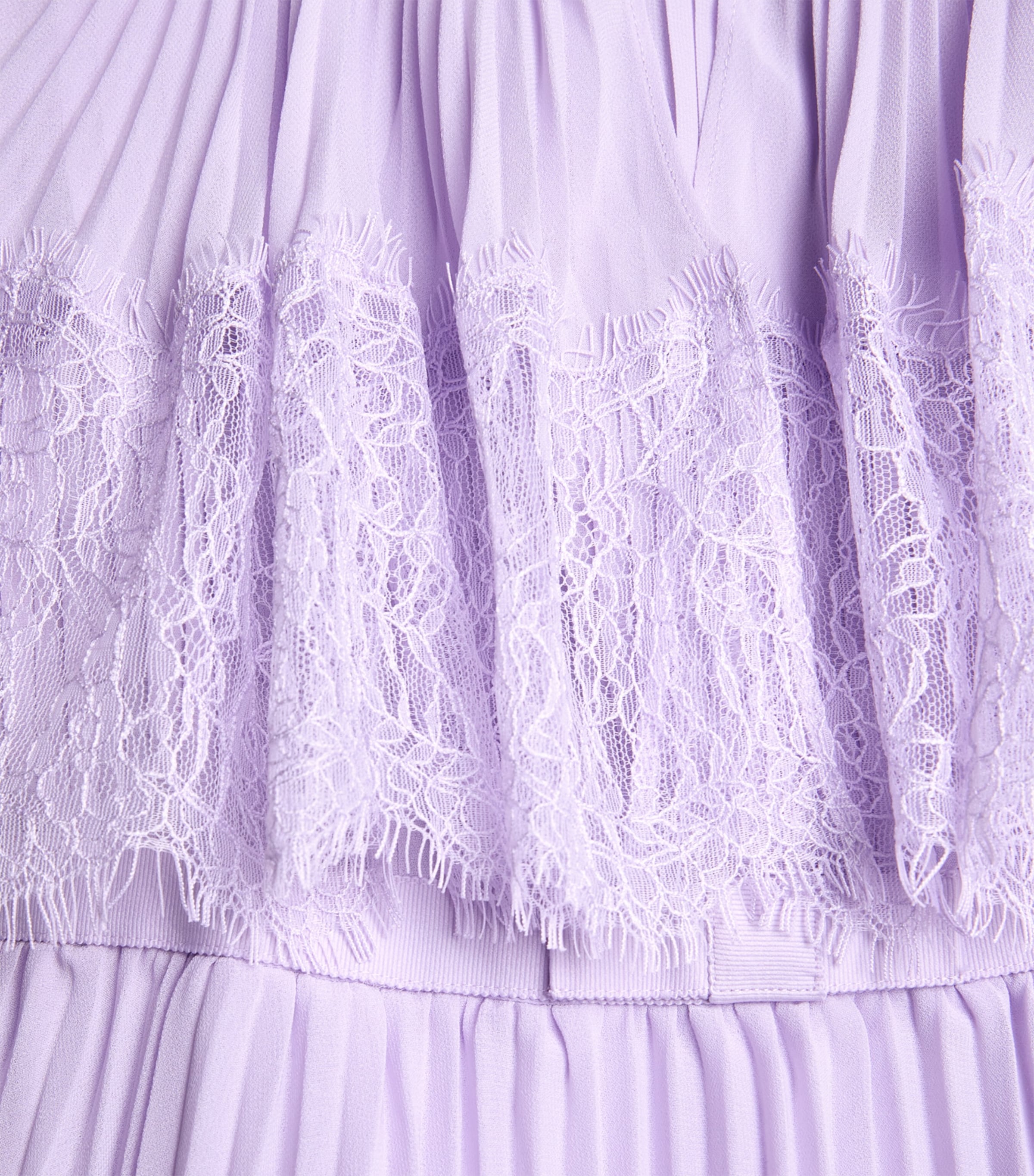 Self-Portrait Kids Chiffon Cape-Detail Dress (3-12 Years) Lilac Image 3