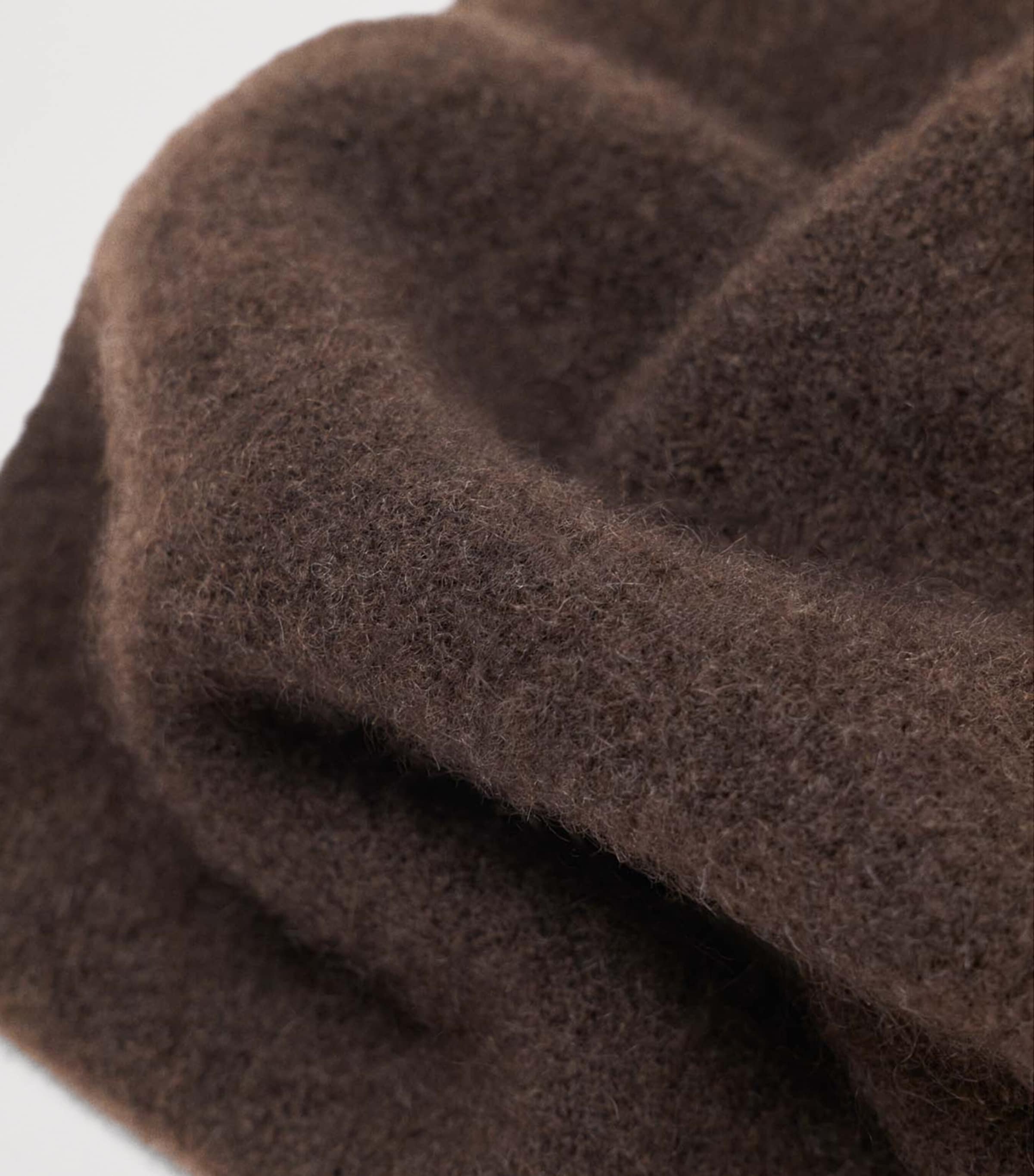Maje Yak-Blend Scarf Dark Brown Image 5