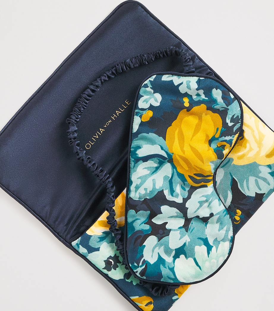 Silk Floral Audrey Eye Mask NOCTURNE Image 5