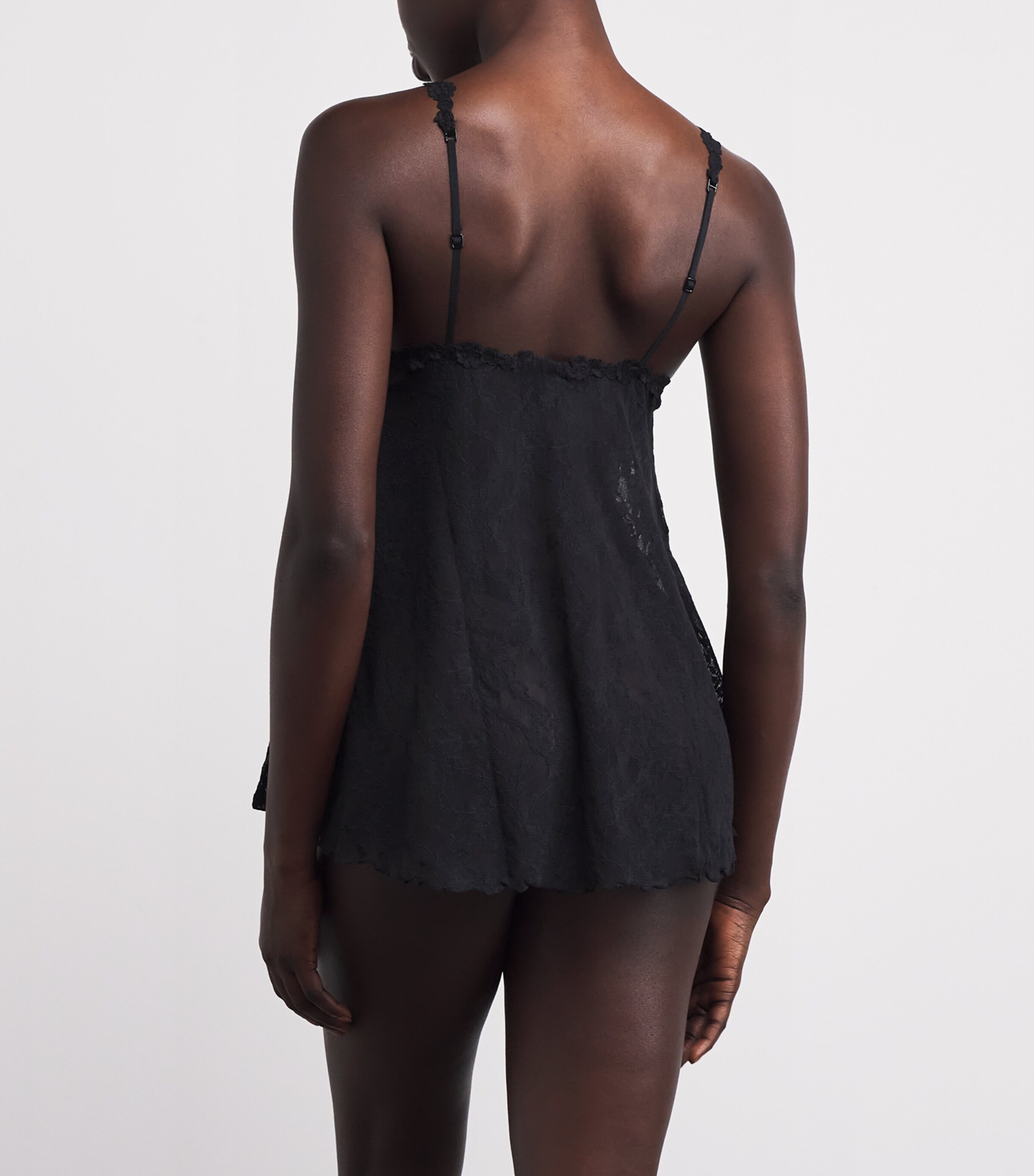 Stretch Lace Babydoll and Thong Set SOOT Image 3