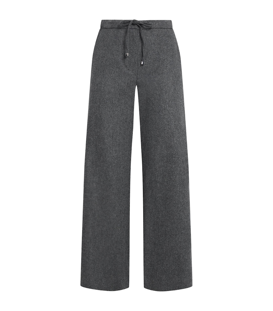 Wool-Cashmere Drawstring Trousers BLACK Image 1