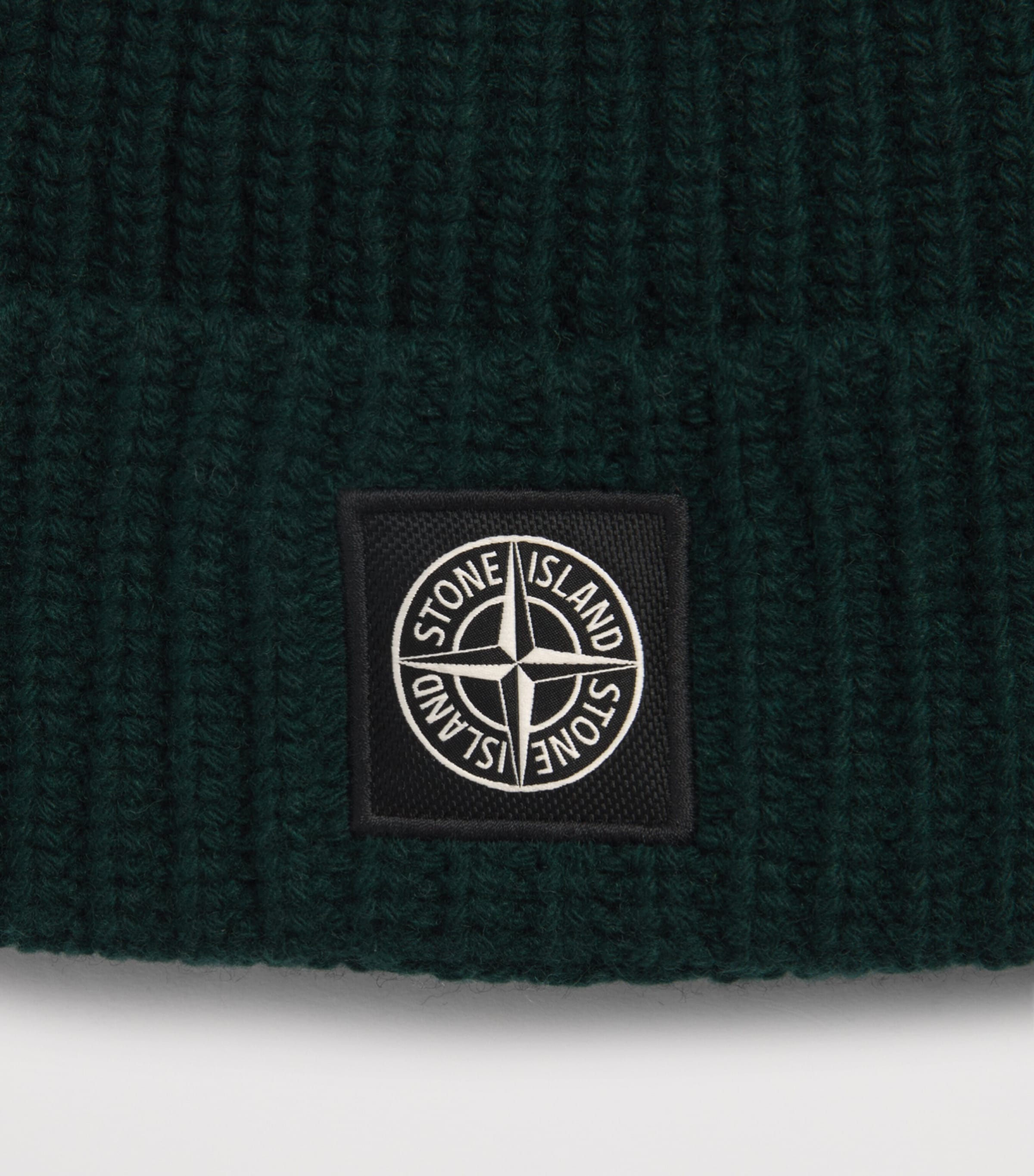 Stone Island Virgin Wool Logo Beanie Image 3
