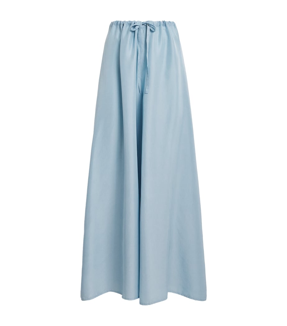 Silk Shades Of Nature Wide-Leg Trousers LIGHT BLUE Image 1