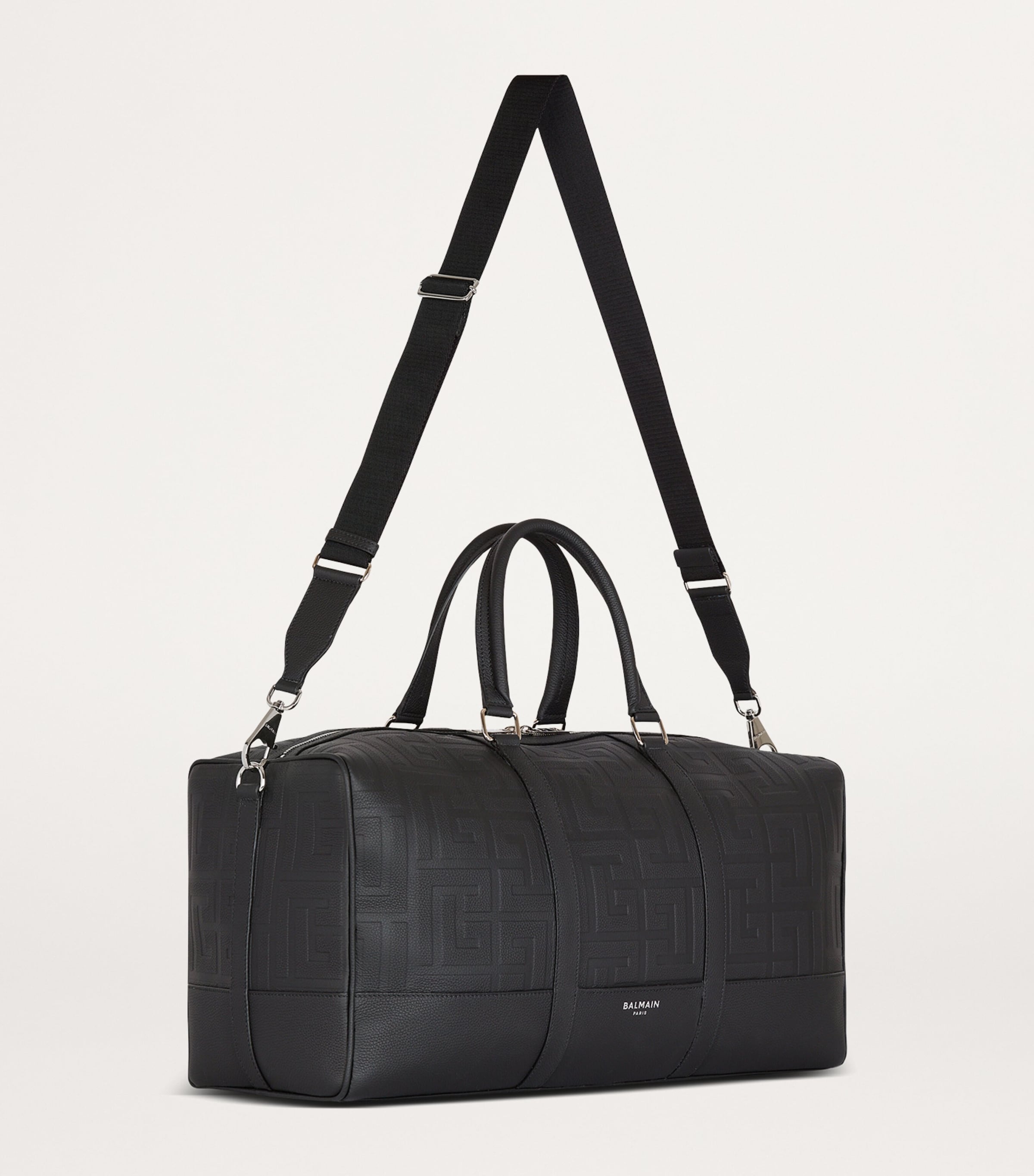 Balmain Leather PB Monogram Holdall Noir Image 2