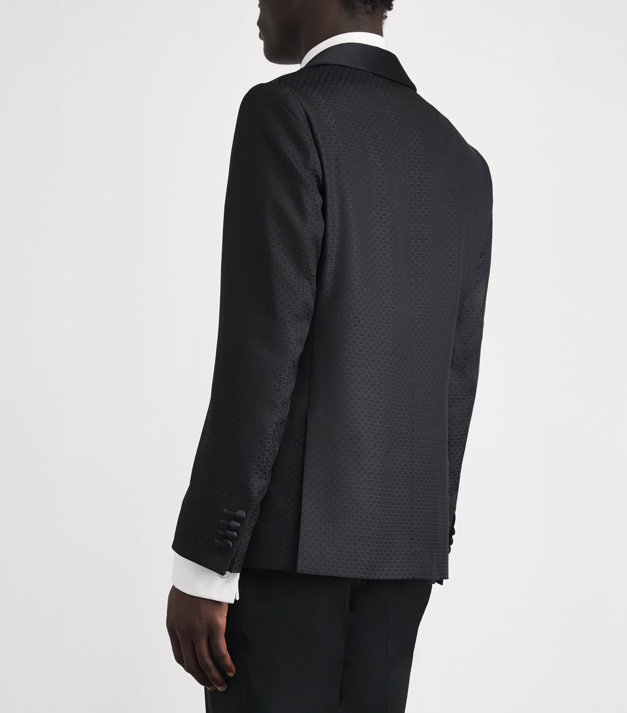 Pal Zileri Mens Jacquard 2-Piece Suit Black Image 5