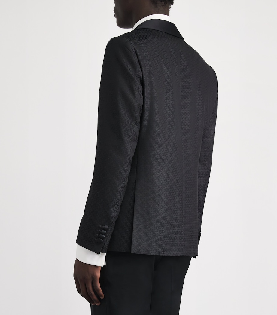 Pal Zileri Mens Jacquard 2-Piece Suit Black Image 5