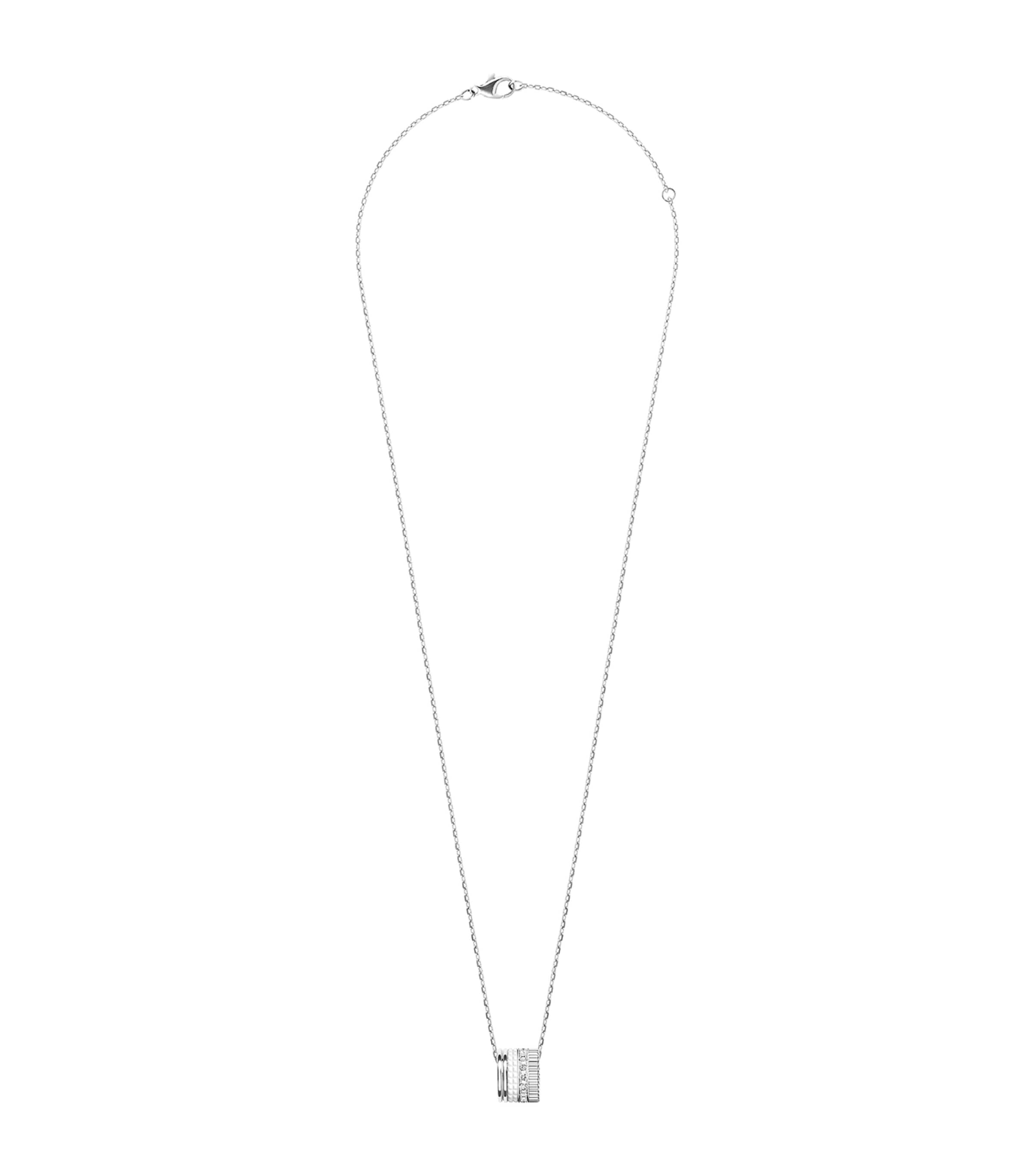 White Gold and Diamond Quatre Double White Edition Pendant Necklace WHITE GOLD Image 2
