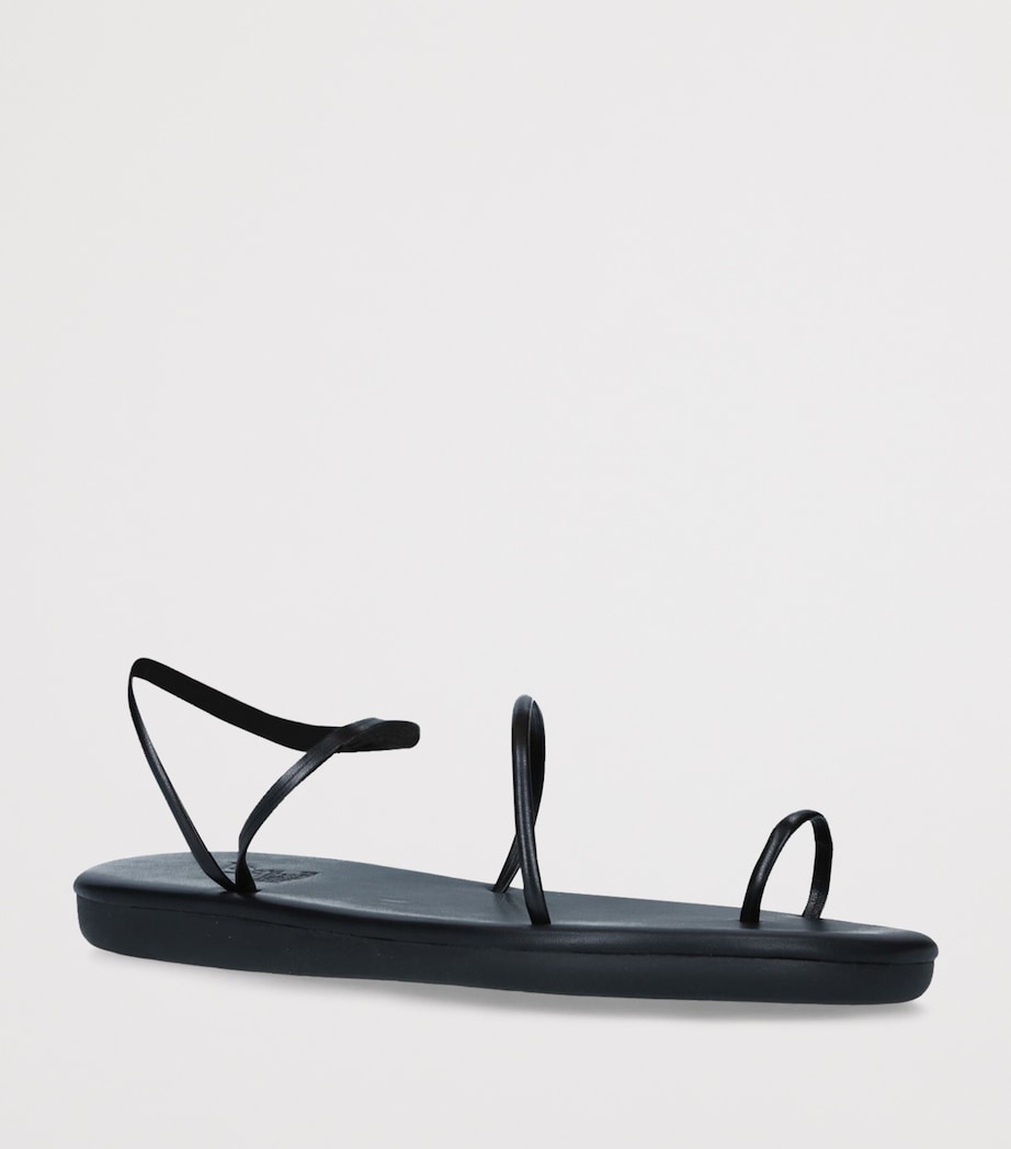 Ancient Greek Sandals Leather Kansiz Sandals Black Image 3