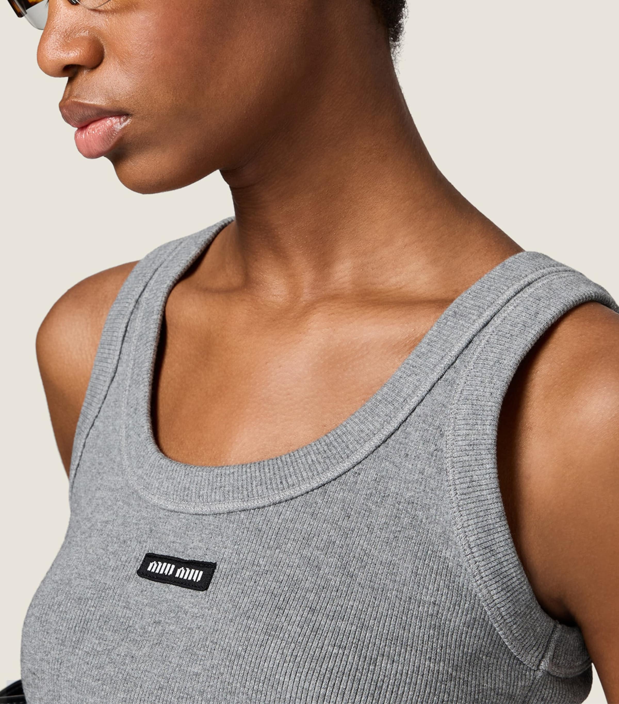 Miu Miu Womens Jersey Tank Top Image 4