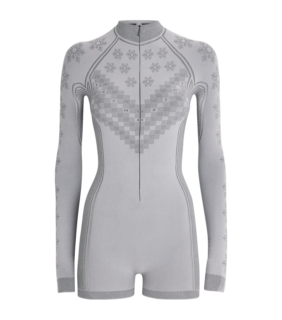 First Layers Half-Zip Playsuit MIRROR WNTR FAIRISLE Image 1