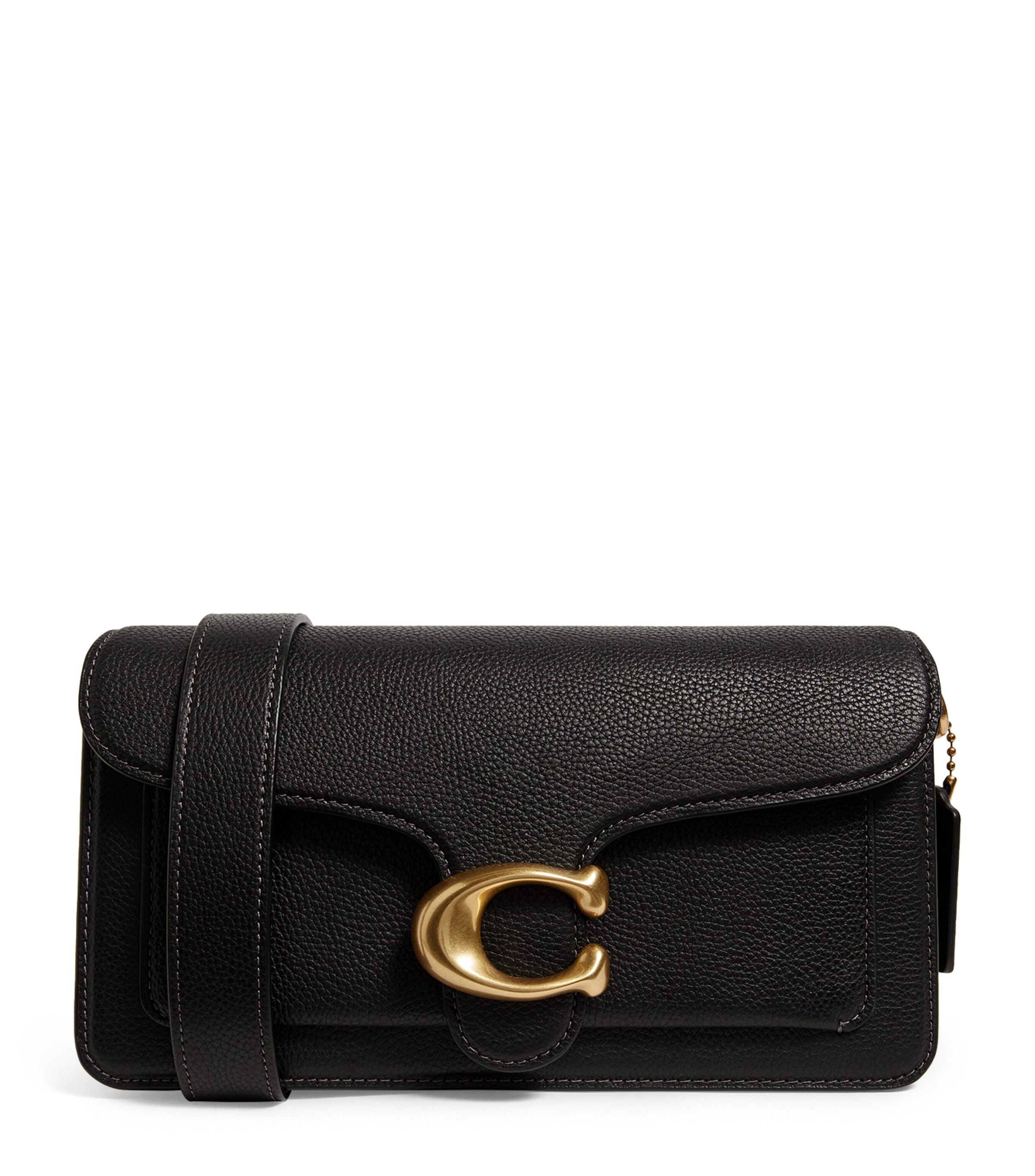 Coach Pebbled Leather Tabby Shoulder Bag In Black